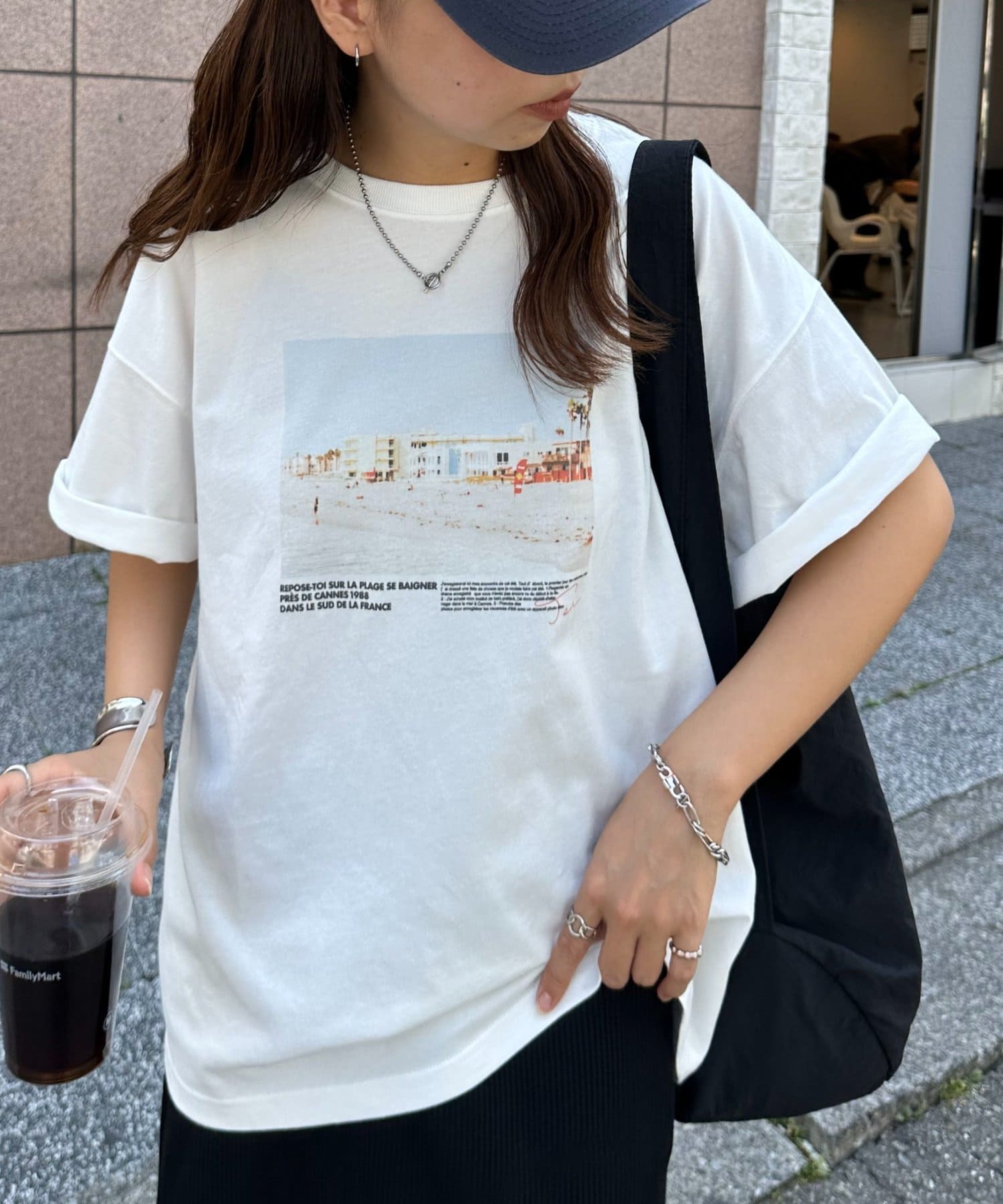 DISCOAT(ディスコート) 【ユニセックス】サマービーチフォトグラフィックTシャツ