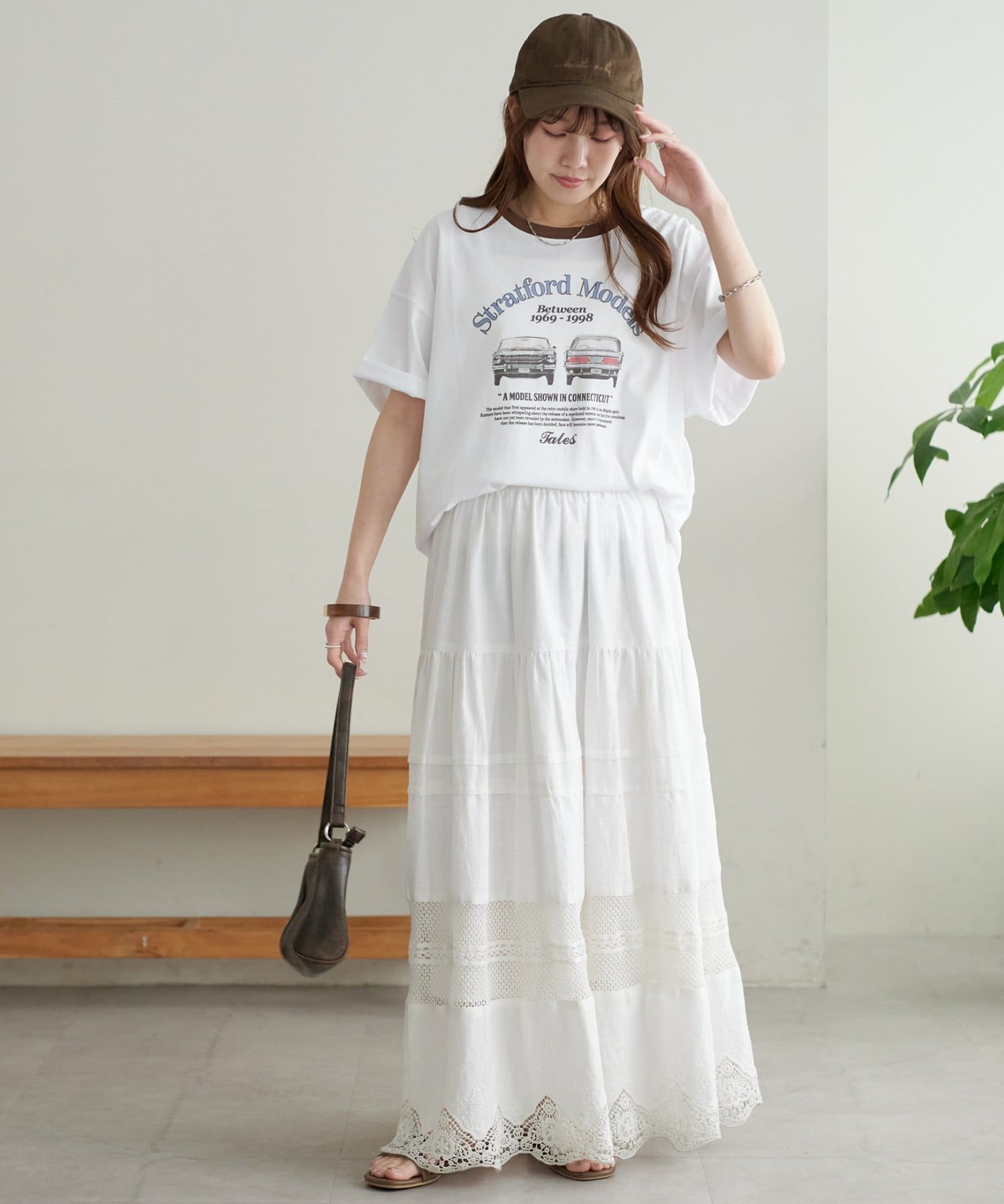 DISCOAT(ディスコート) 【ユニセックス】カーグラフィックリンガーTシャツ