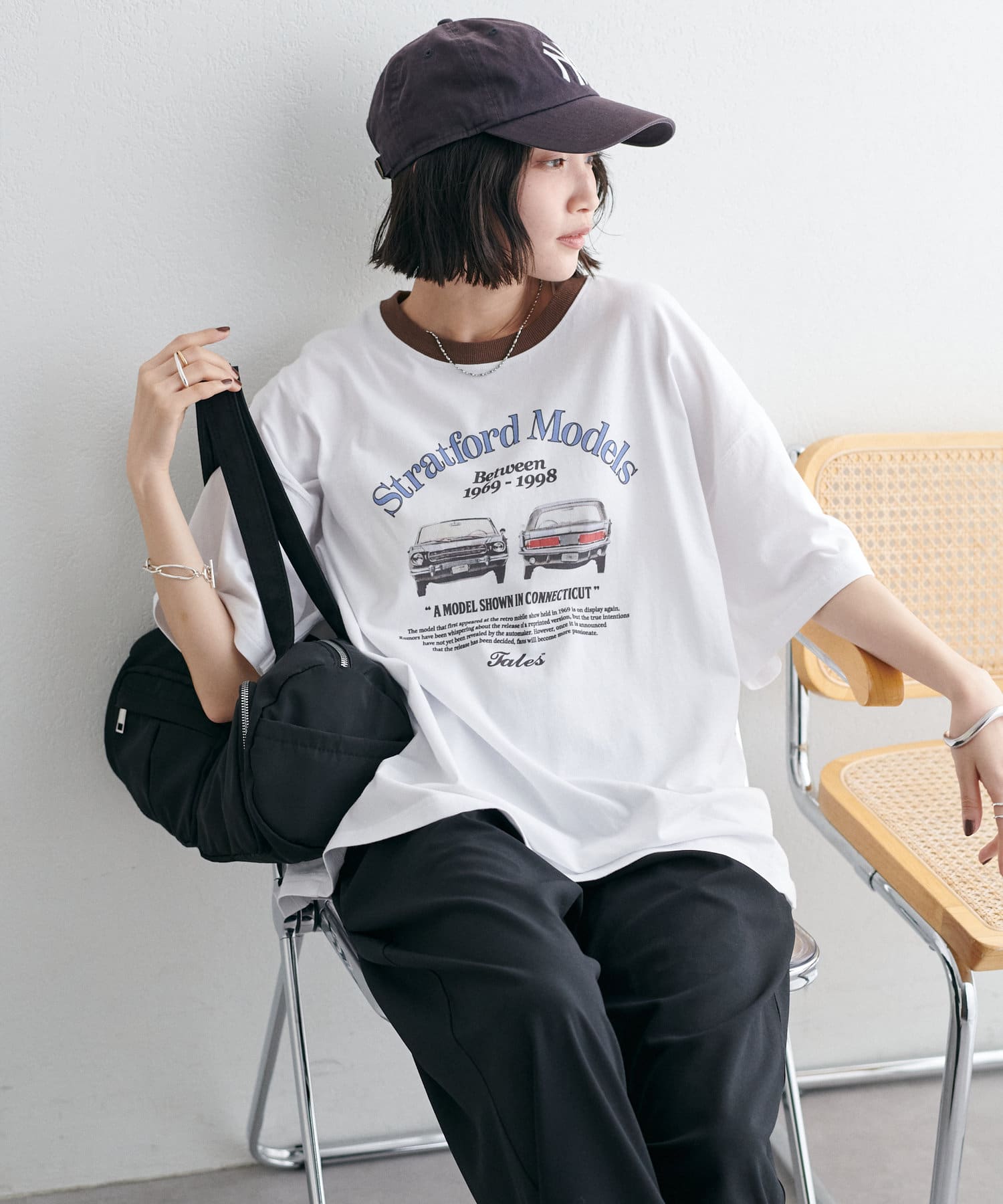 ユニセックス】カーグラフィックリンガーTシャツ | DISCOAT