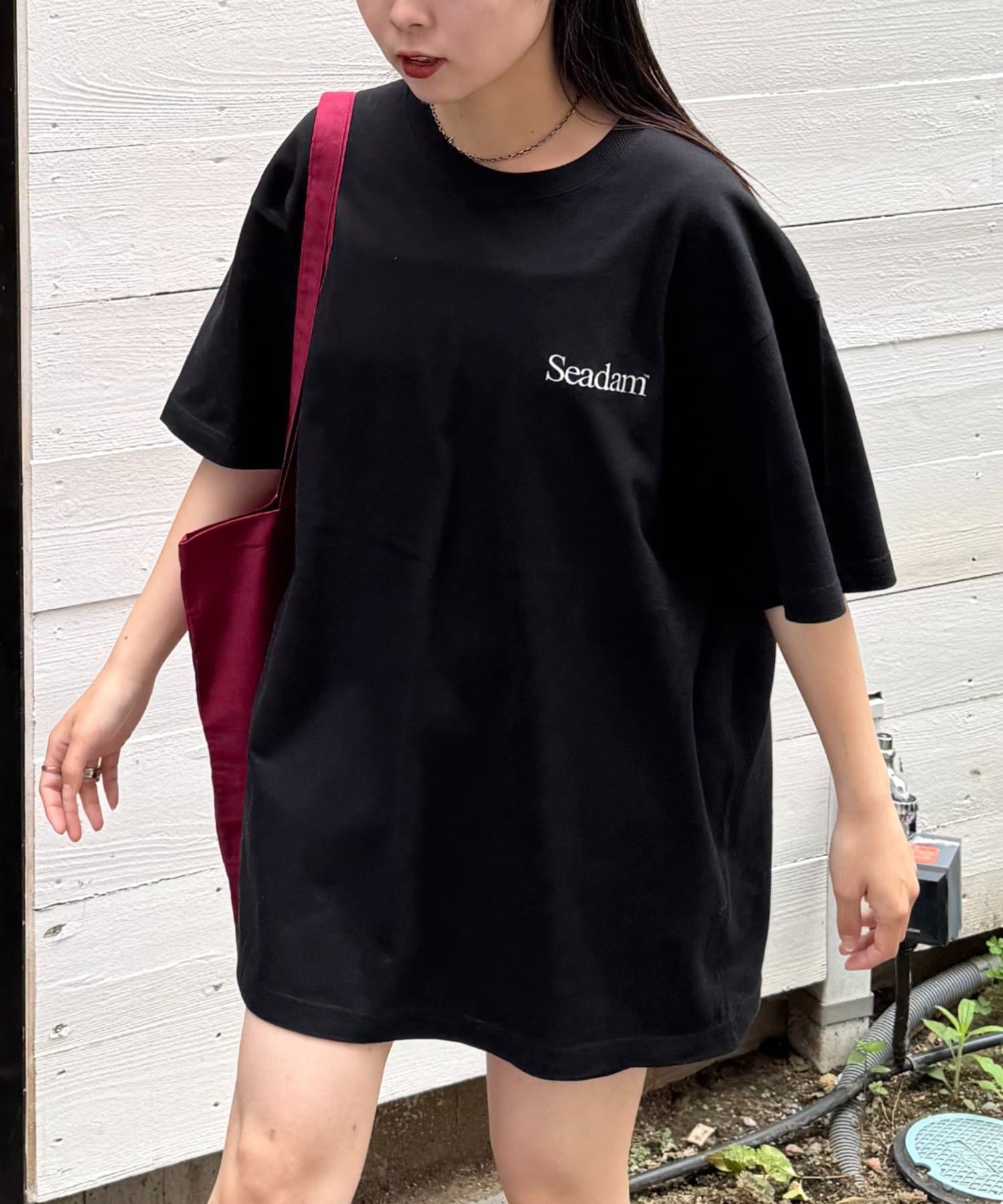 CIAOPANIC TYPY(チャオパニックティピー) 【SEADAM】〈UNISEX〉ロゴ刺繍ワンポイントTEE