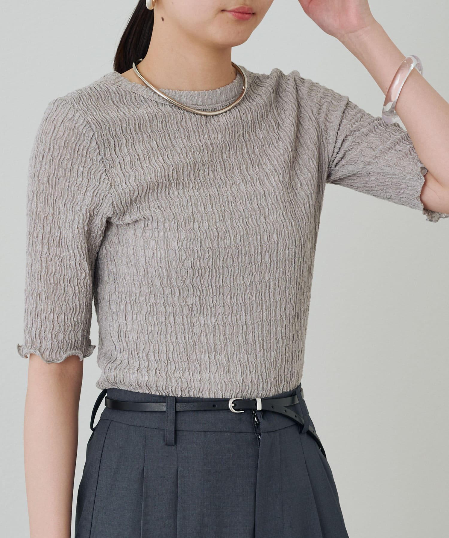 LOUNGEDRESS(ラウンジドレス) 2WAYシャーリングブラウス