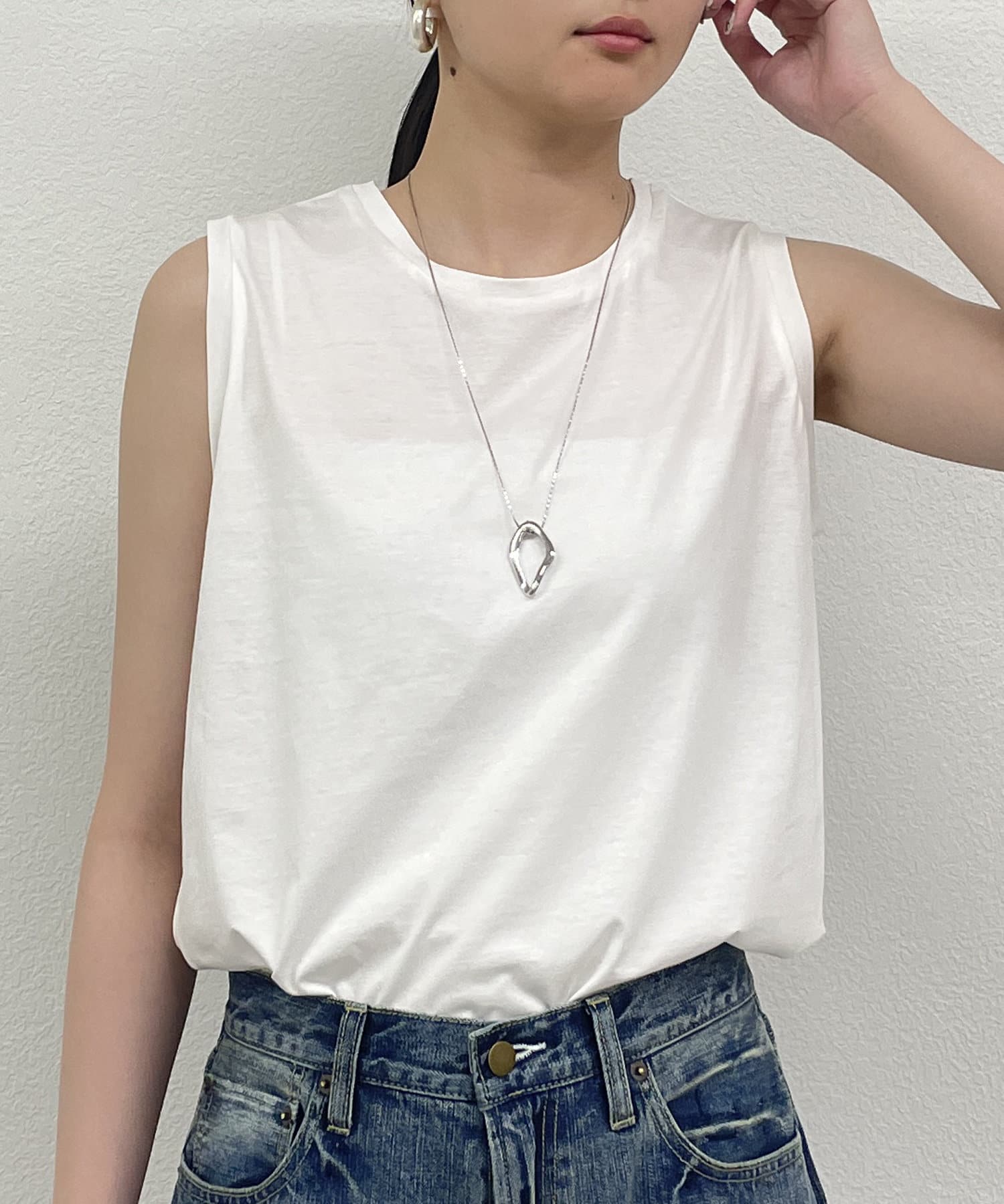 LOUNGEDRESS(ラウンジドレス) シルケットノースリカットソー