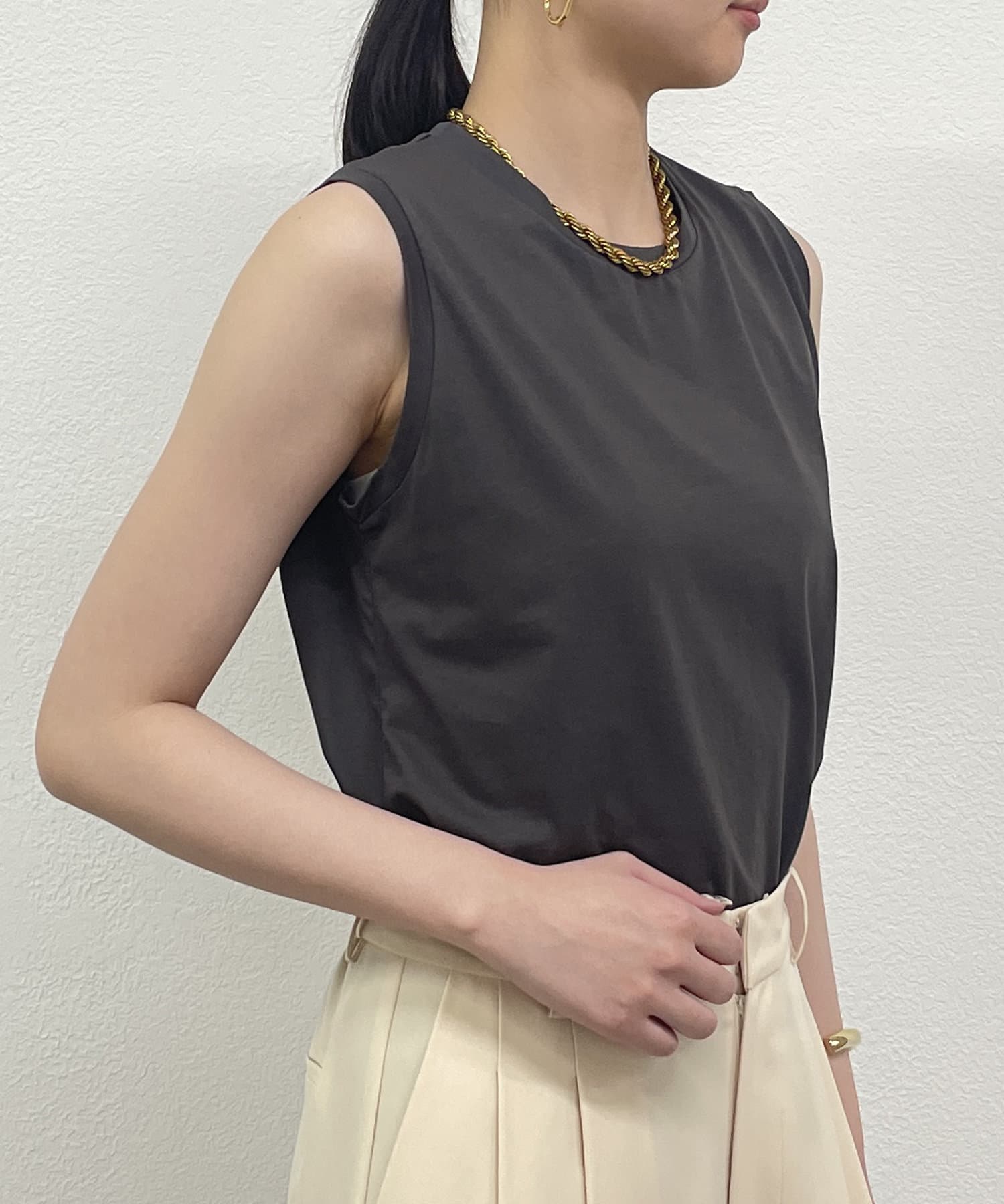 LOUNGEDRESS(ラウンジドレス) シルケットノースリカットソー