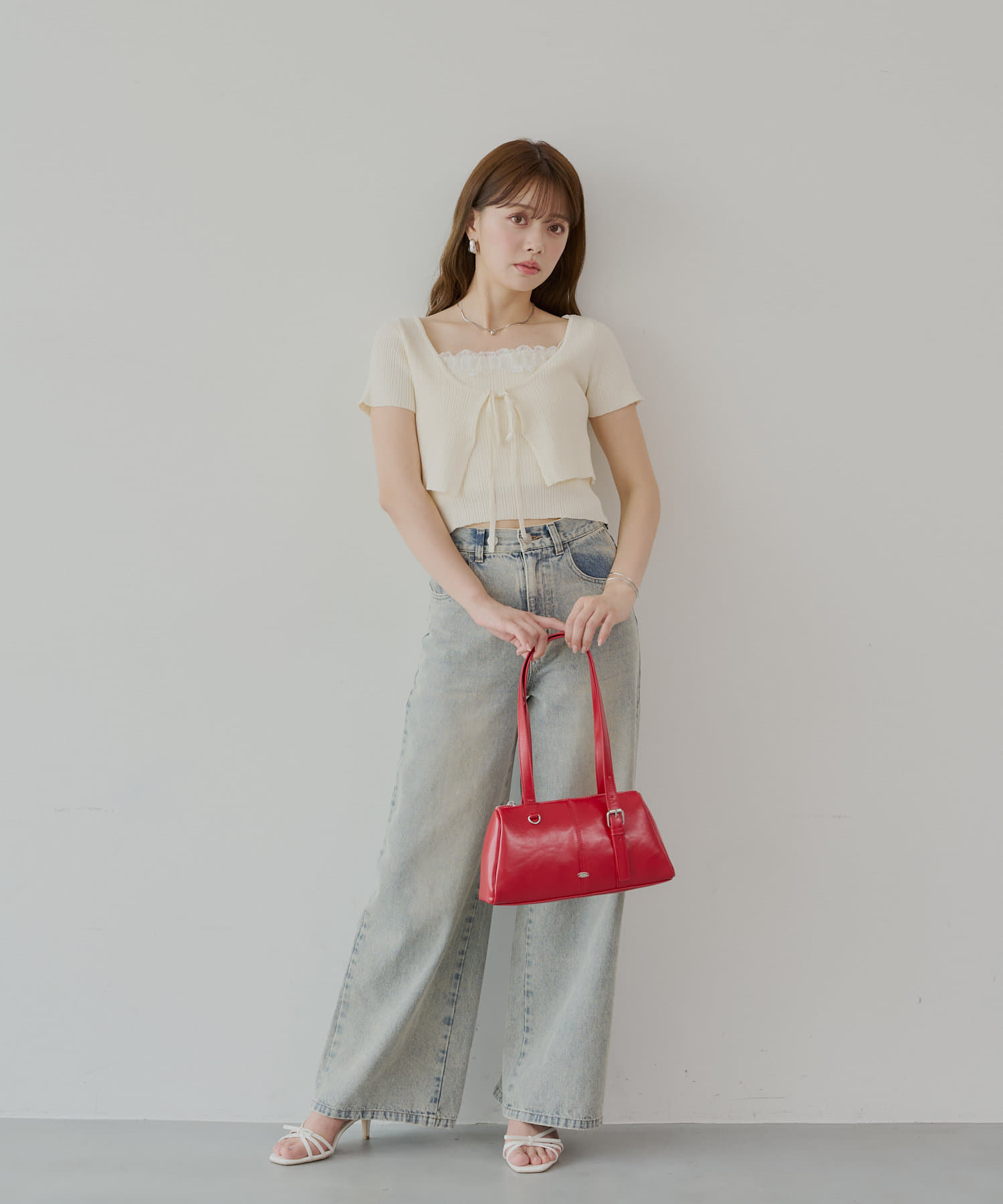 ショートカーディガン+レースキャミセット | Chico(チコ