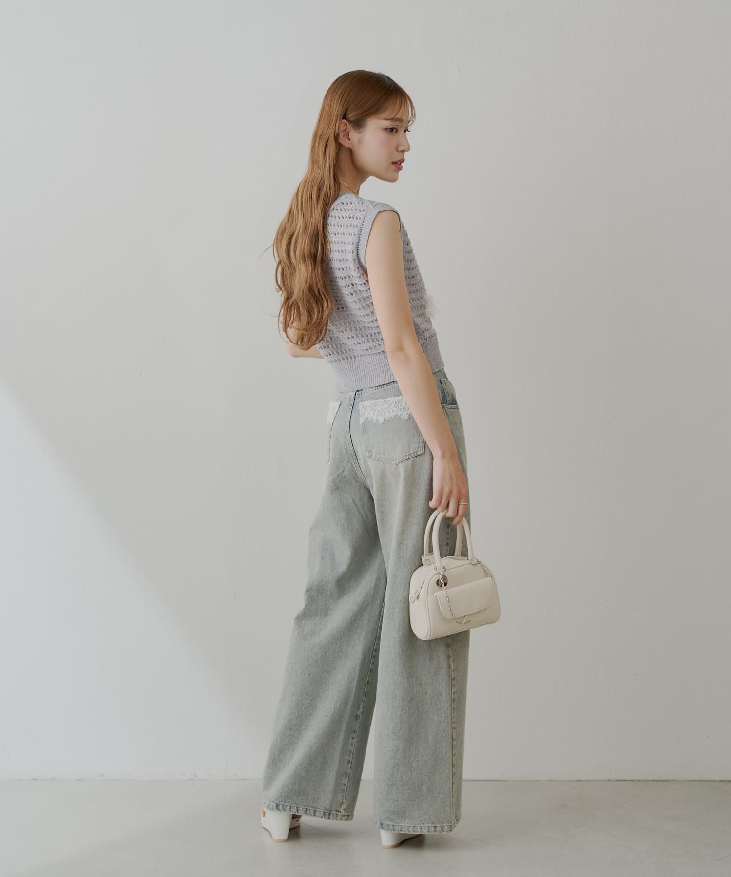 Chico(チコ) フラワーモチーフニットベスト