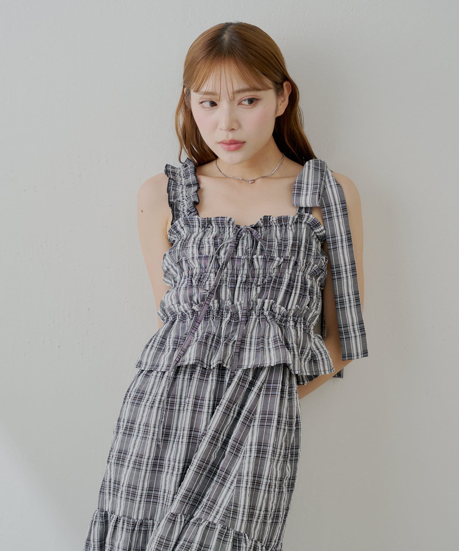 皇室御用達 ジュンアシダ 長袖 ウールワンピース ネイビー 楊柳