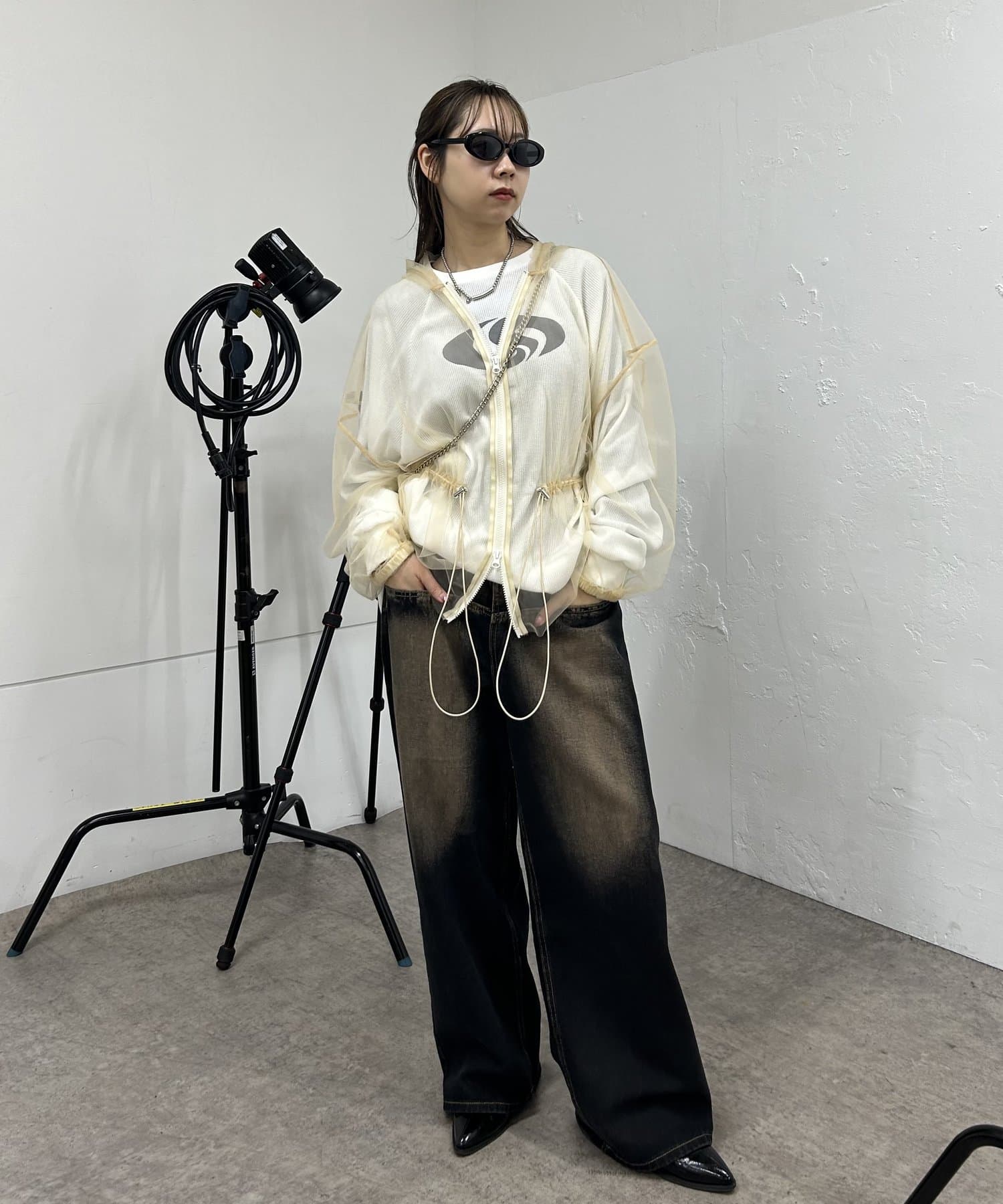 OUTLET(アウトレット) 【WHO'S WHO gallery】チュールパーカー