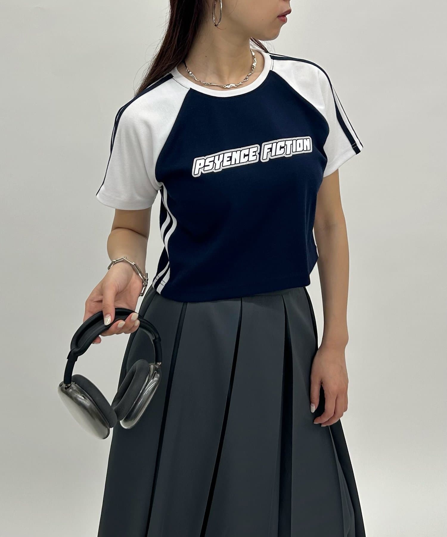 OUTLET(アウトレット) PSYENCE FICTION ラグランショートラインTEE