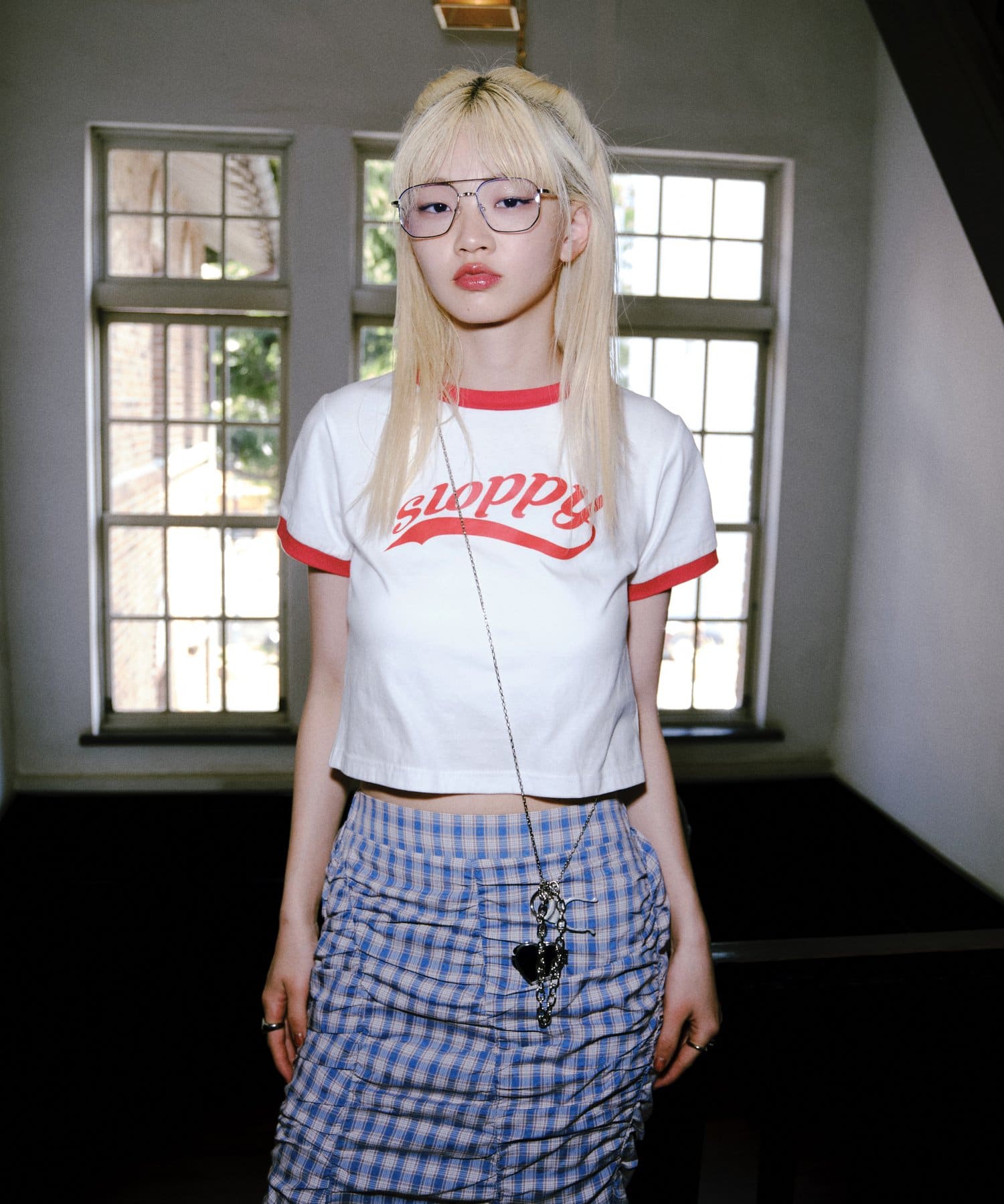 SLOPPYからアメカジの定番アイテムリンガーTEE登場！■design・アメカジや古着の定番のリンガーTEE。リンガーの配色もレトロで今年気分な１枚。・ジャストサイズの丈感でトレンドのワイドデニムで