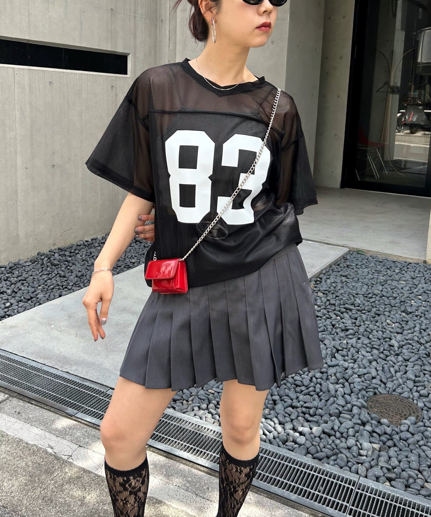 WHO'S WHO gallery】ナンバリングメッシュトップス | OUTLET