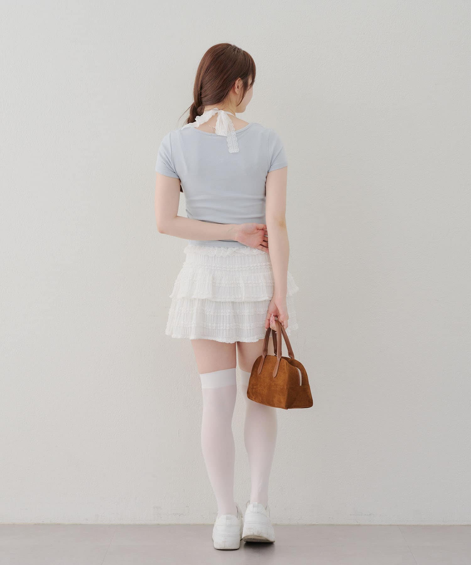 NICE CLAUP / OLIVE des OLIVE OUTLET(ナイスクラップ  / オリーブ デ オリーブ アウトレット) 【RMAF】レースホルターT