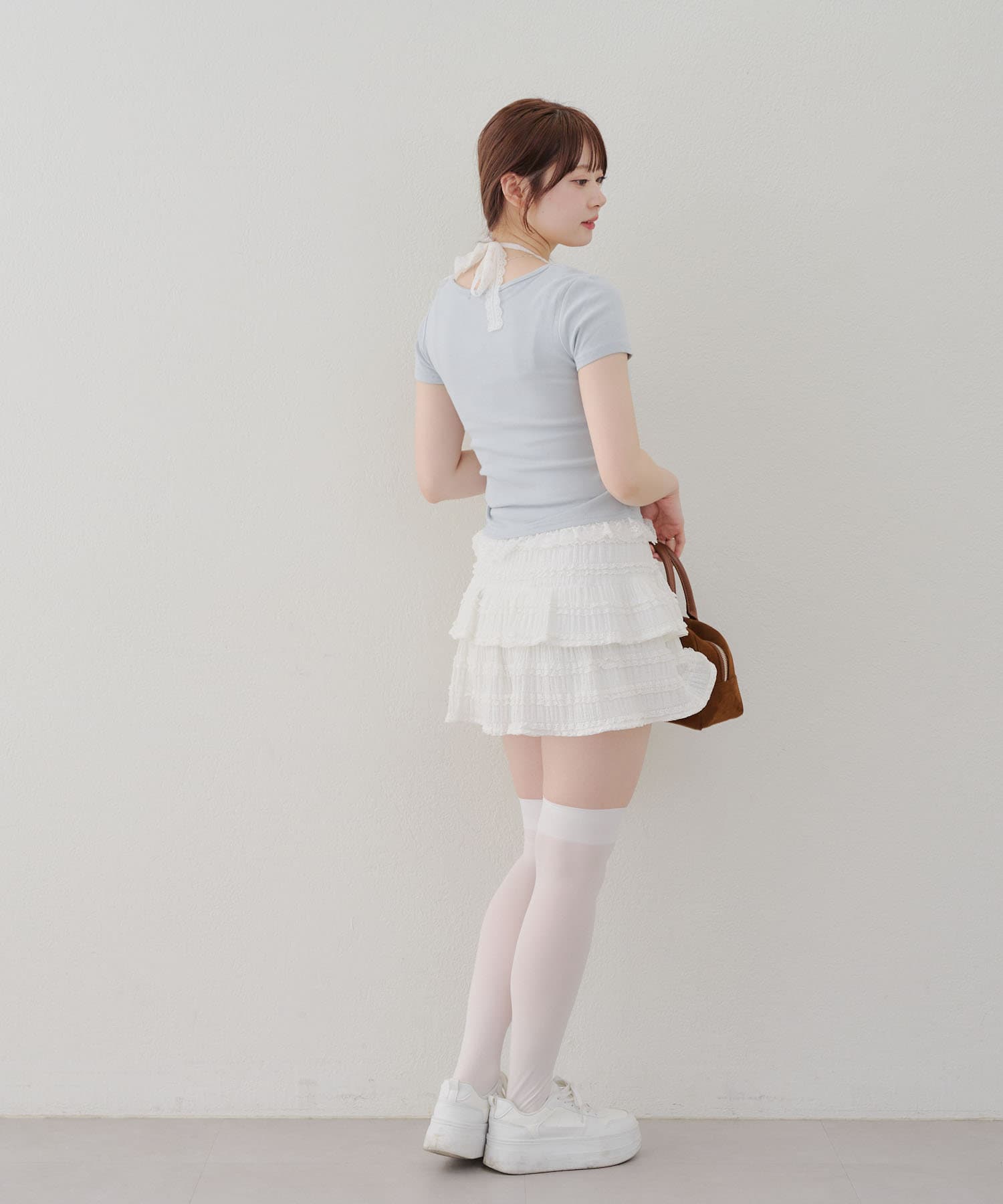NICE CLAUP / OLIVE des OLIVE OUTLET(ナイスクラップ  / オリーブ デ オリーブ アウトレット) 【RMAF】レースホルターT