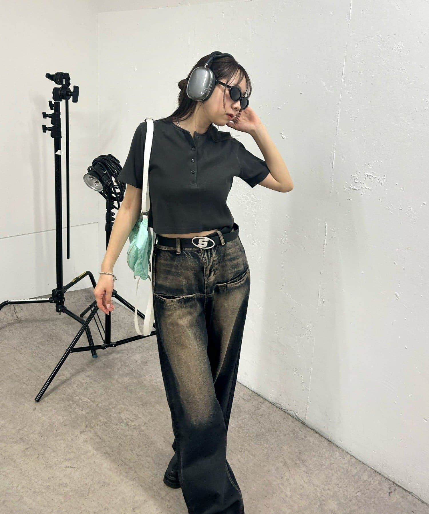OUTLET(アウトレット) 【WHO'S WHO gallery】ヘンリーネックショートTEE