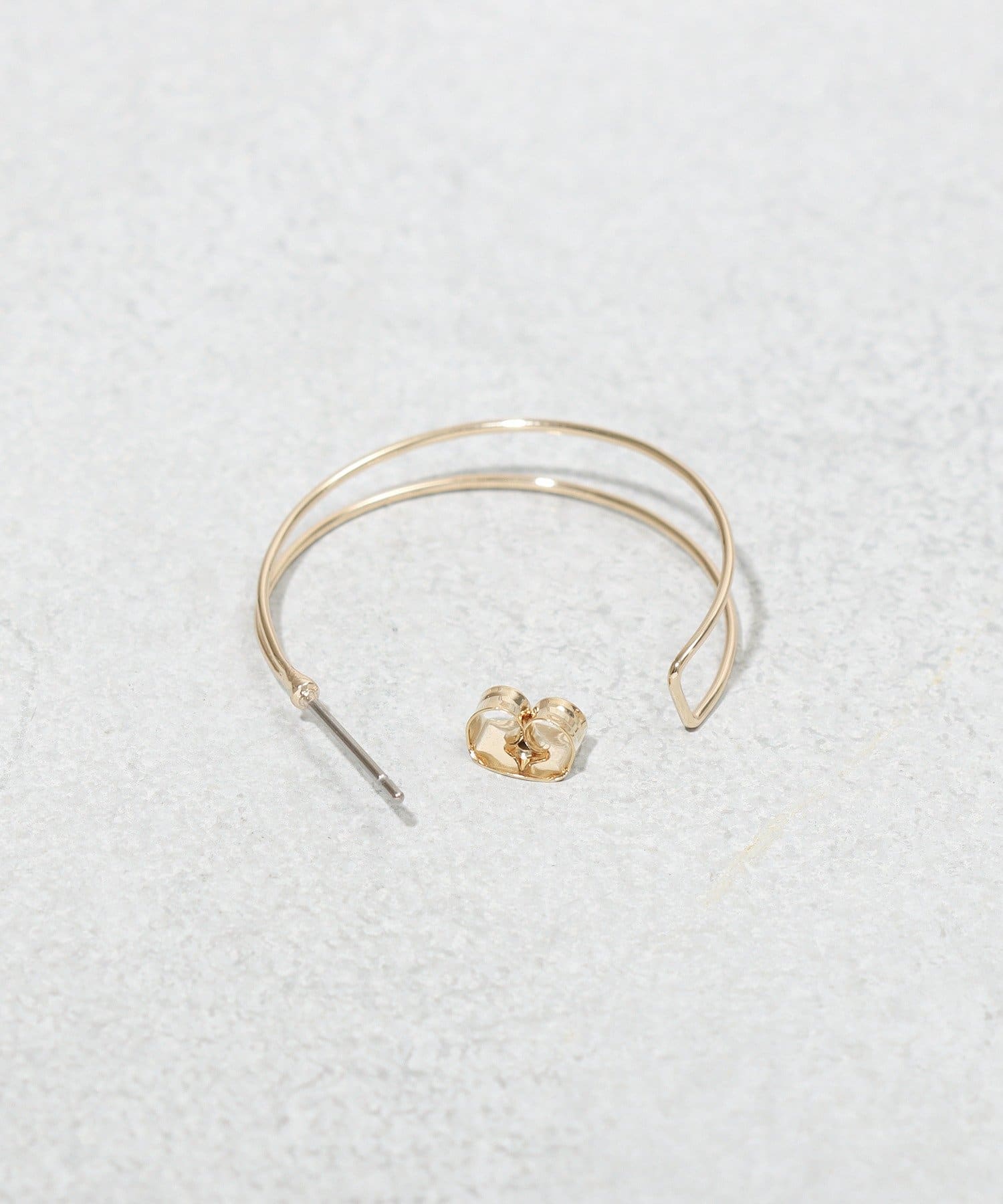 3COINS(スリーコインズ) ダブルラインフープピアス