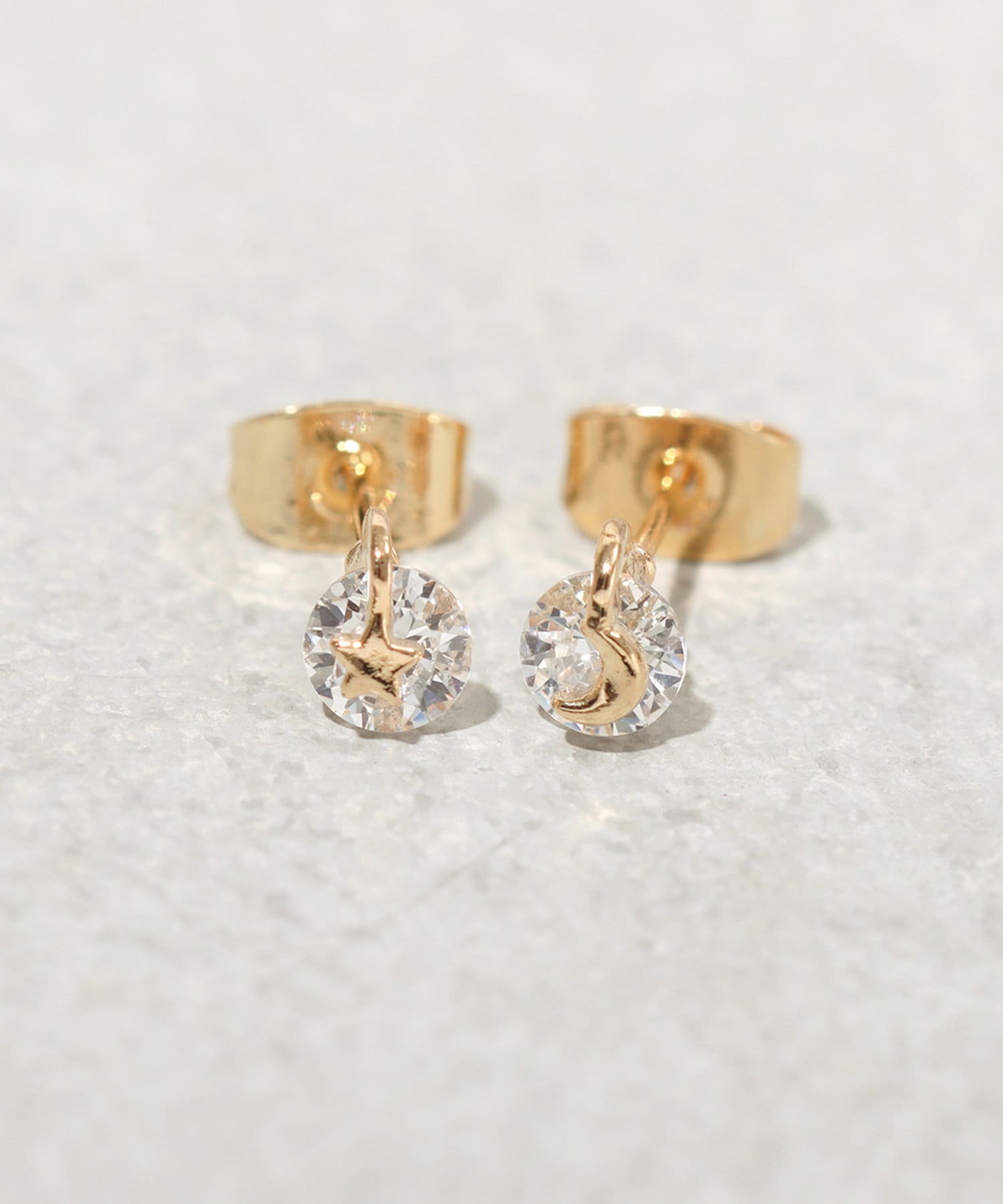 3COINS(スリーコインズ) スタームーンミニピアス