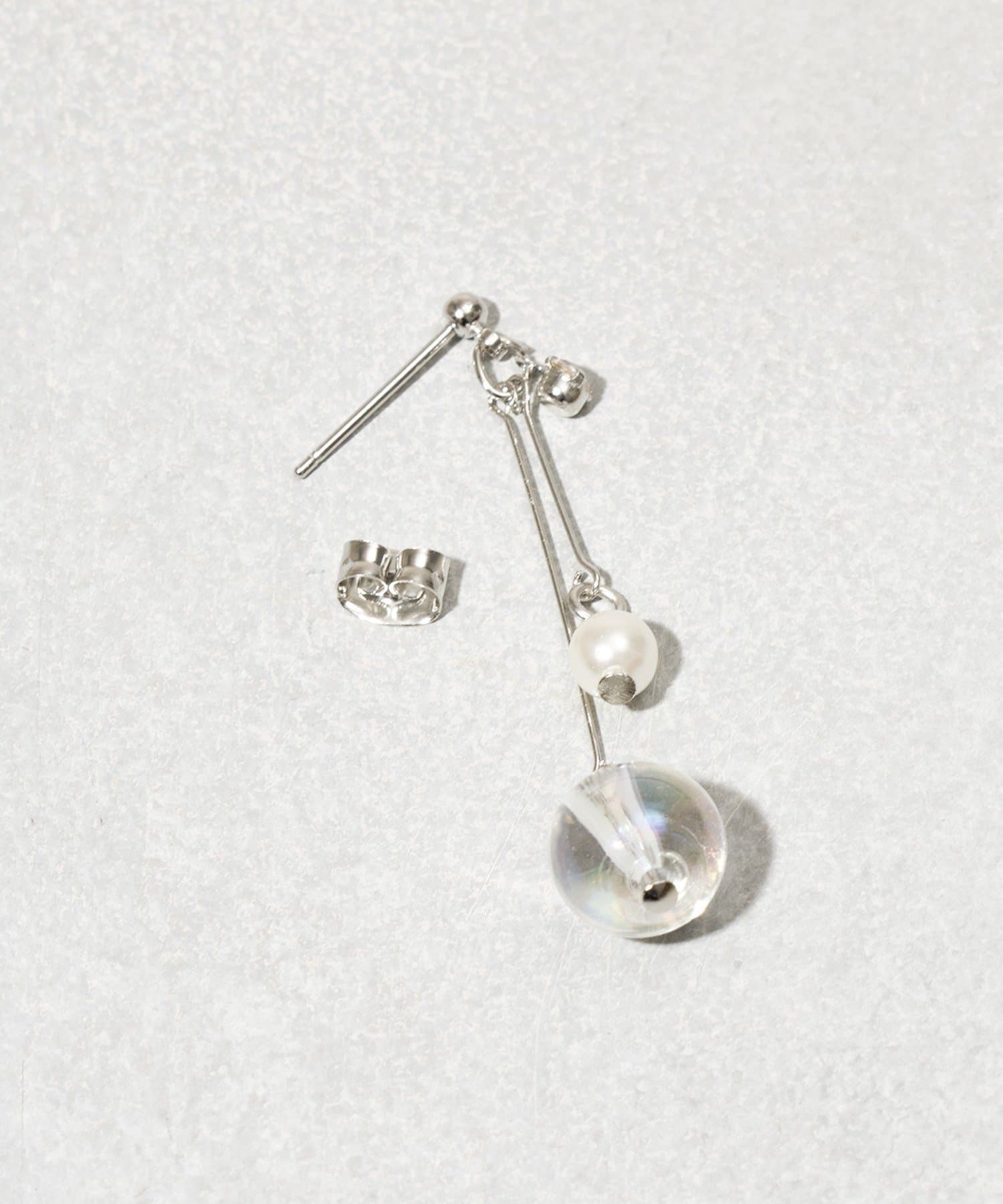 3COINS(スリーコインズ) クリアボールパールピアス