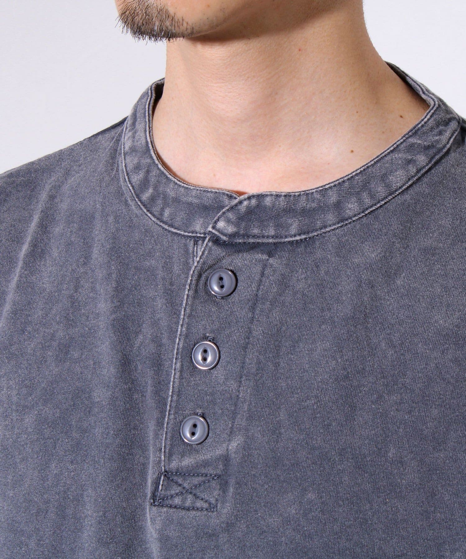 FREDY & GLOSTER(フレディ アンド グロスター) 【FREDYMAC】 USコットン スノーウォッシュ ヘンリーネックTシャツ