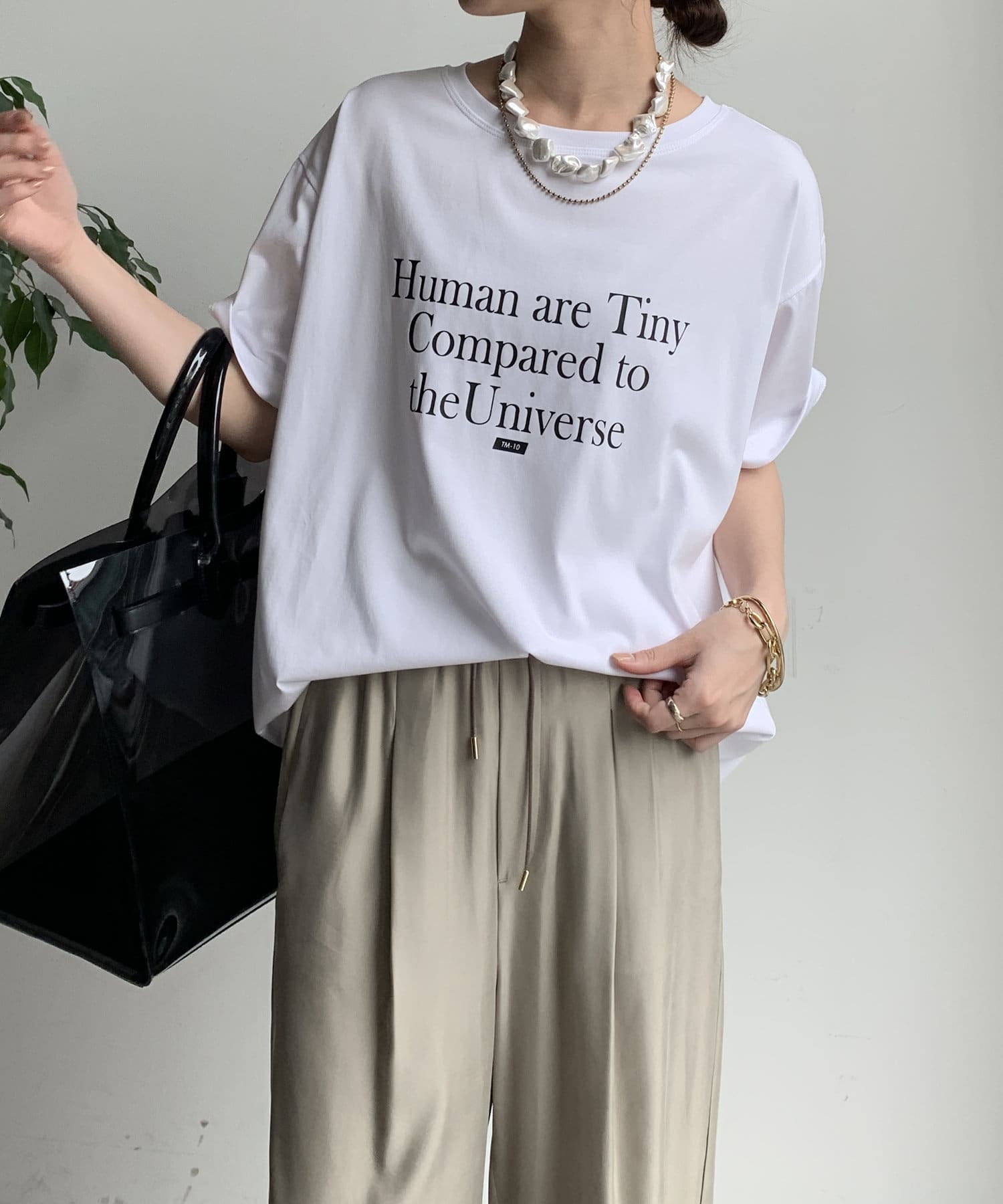 DOUDOU(ドゥドゥ) 【WEB限定】HUMAN ARE TINY 半袖TEE