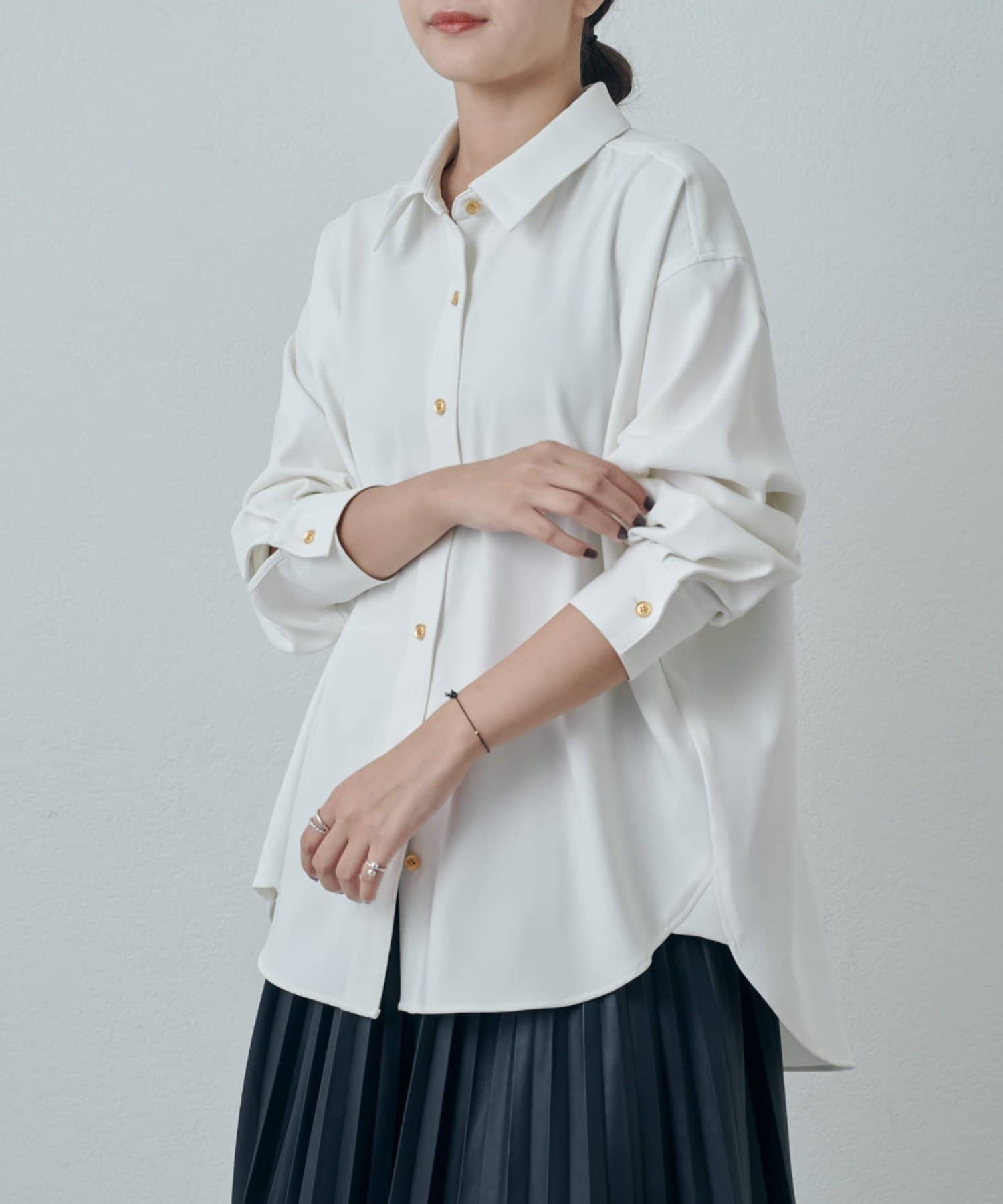 Lui's(ルイス) ダブルサテンオーバーシャツ