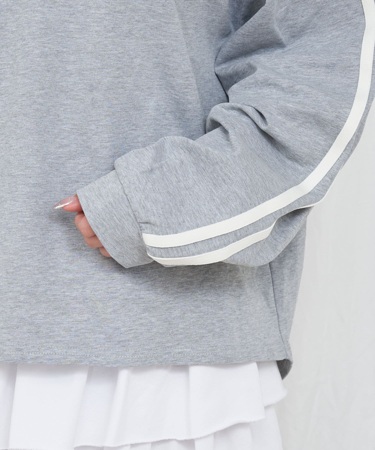 OUTLET(アウトレット) 【RAY CASSIN】襟スキッパーラインルーズTシャツ