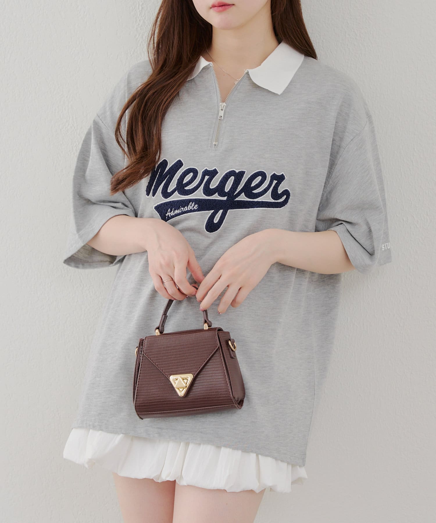 サガラ刺繍ハーフZIPプルオーバー | Remind me and forever サガラ刺繍ハーフZIPプルオーバー | Remind me and forever