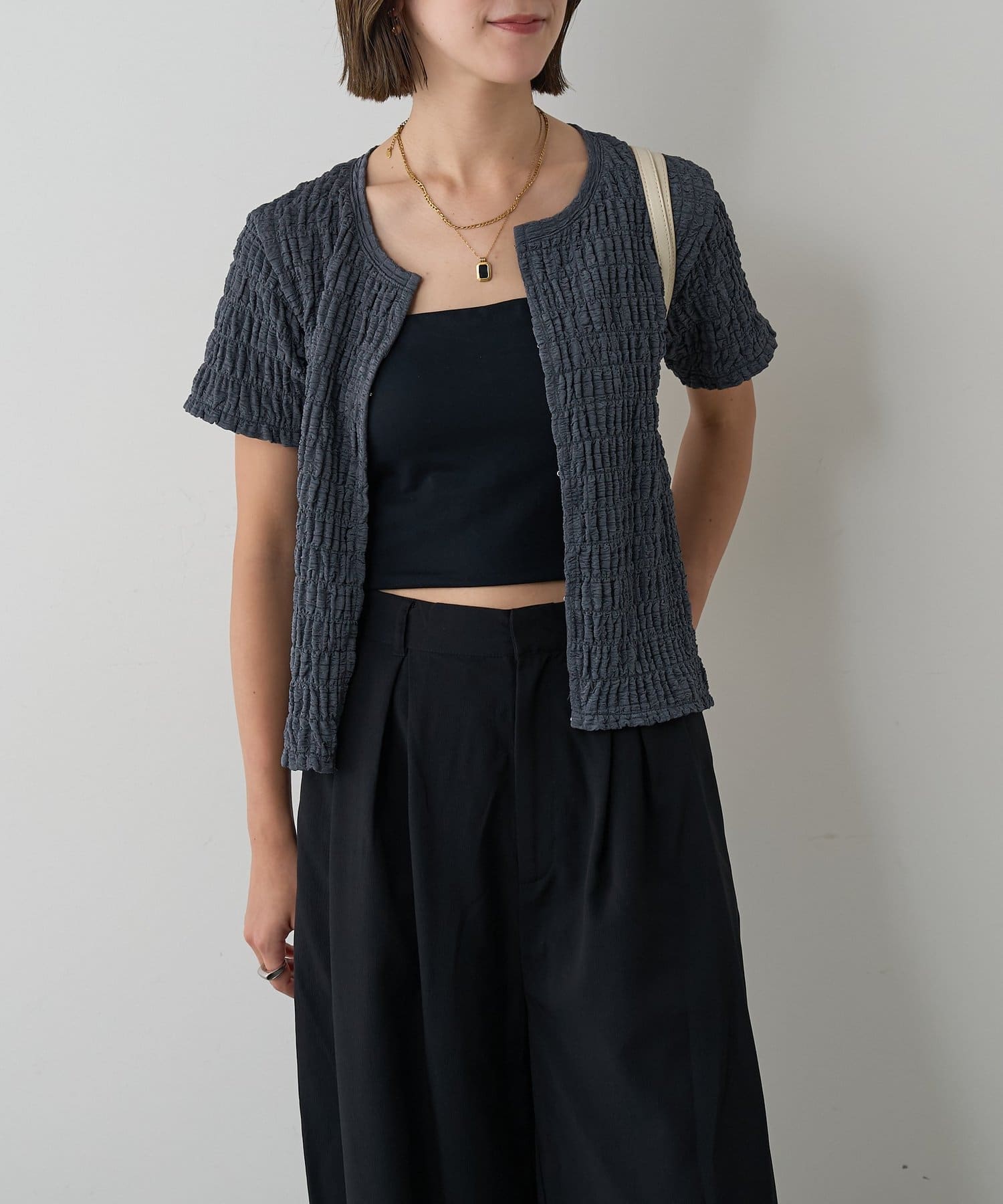 -goocy-(グーシー) ジャガードホックトップス
