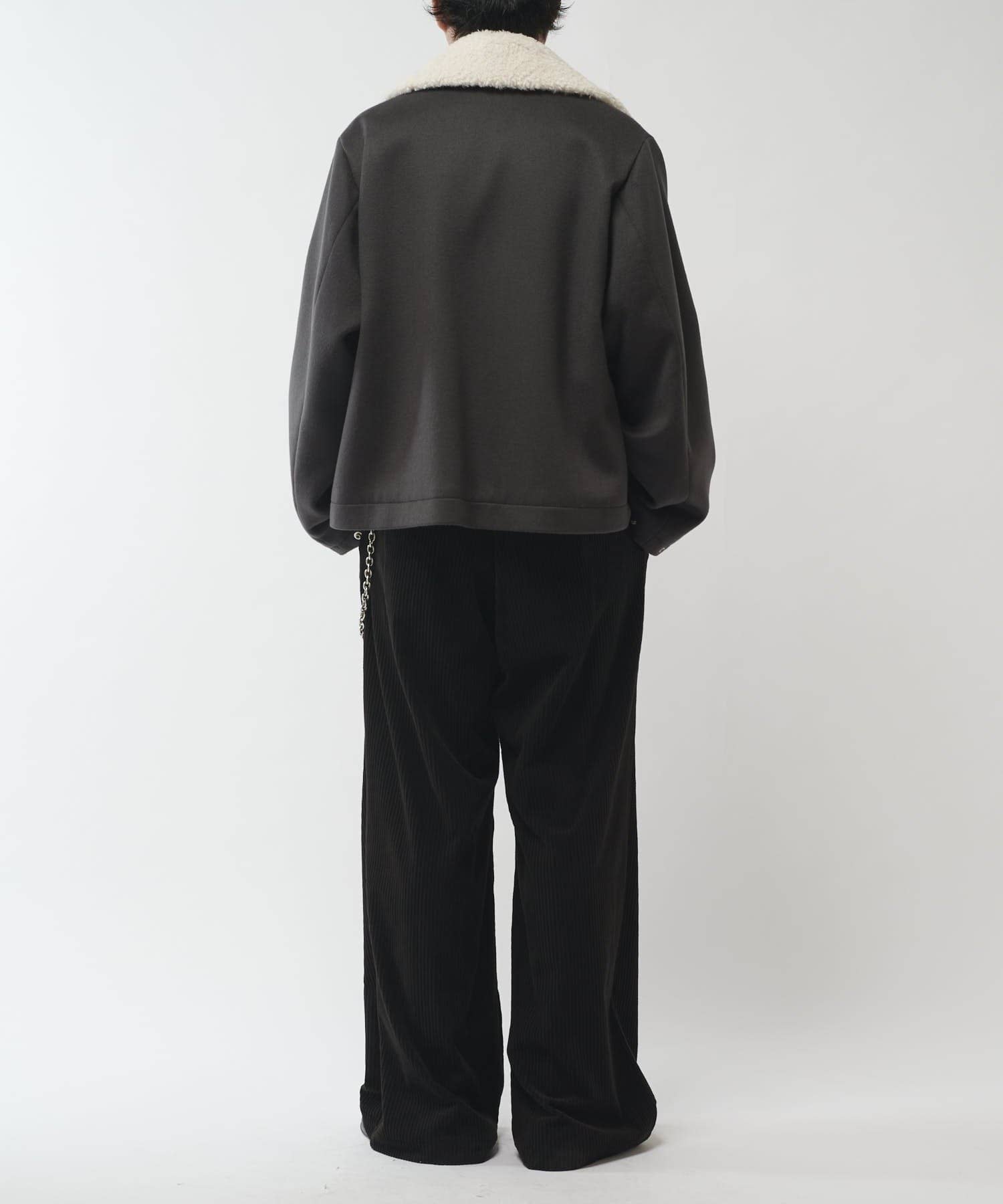 Lui's(ルイス) ビーバーメルトン襟ボアブルゾン