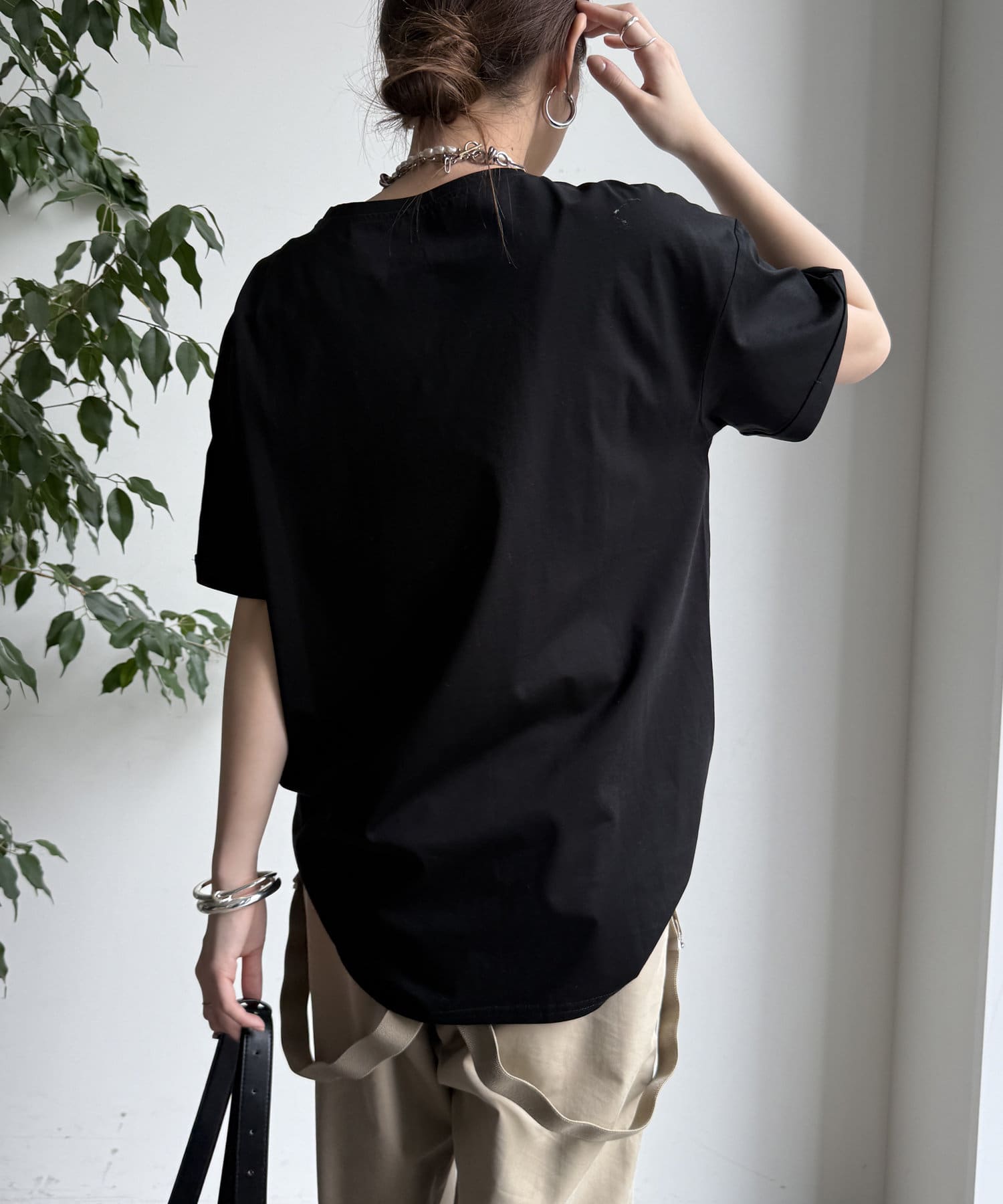DOUDOU(ドゥドゥ) 【WEB限定】ヘリンボーンロゴTEE