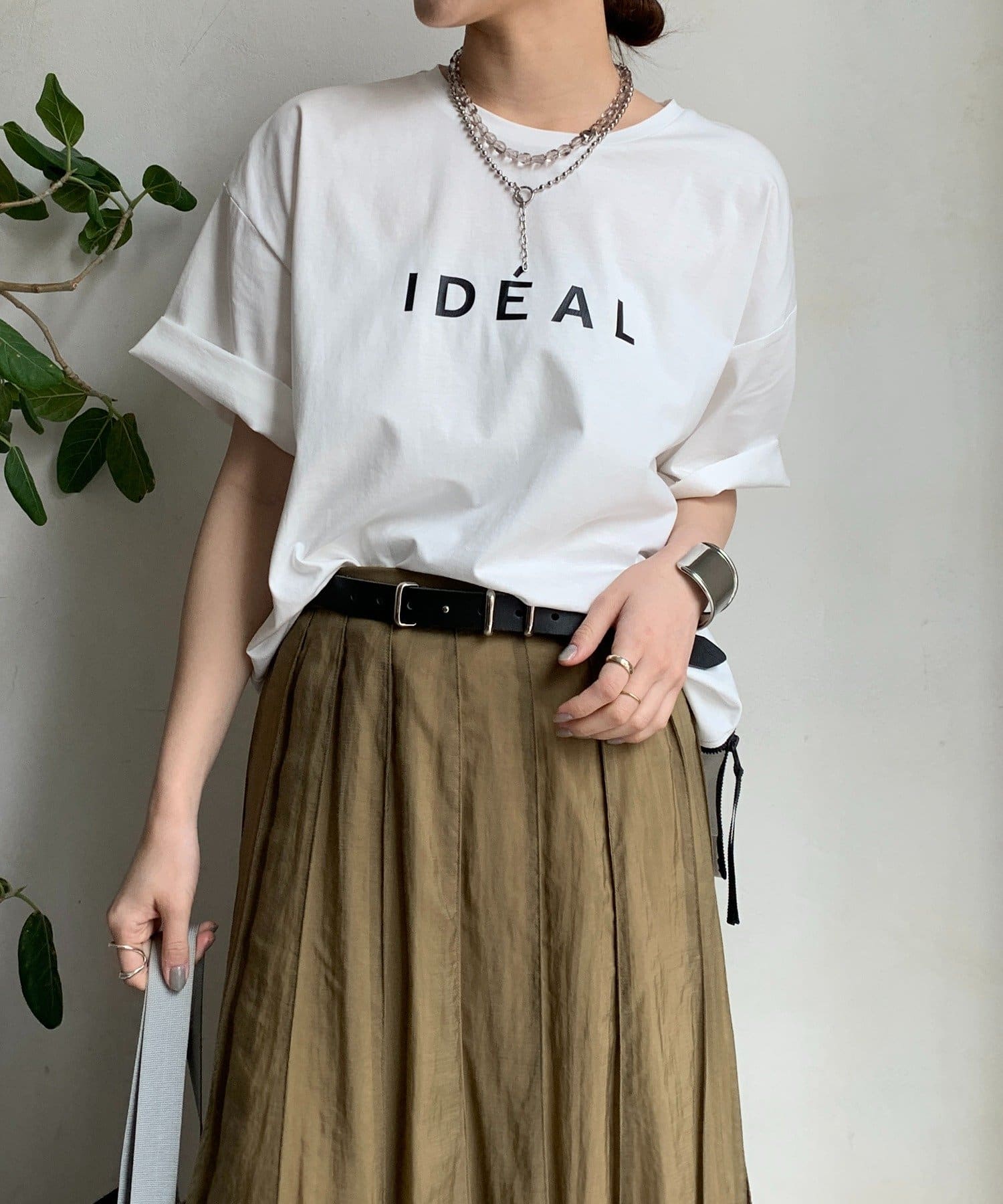 DOUDOU(ドゥドゥ) 【WEB限定】サイドファスナーIDEALロゴTEE