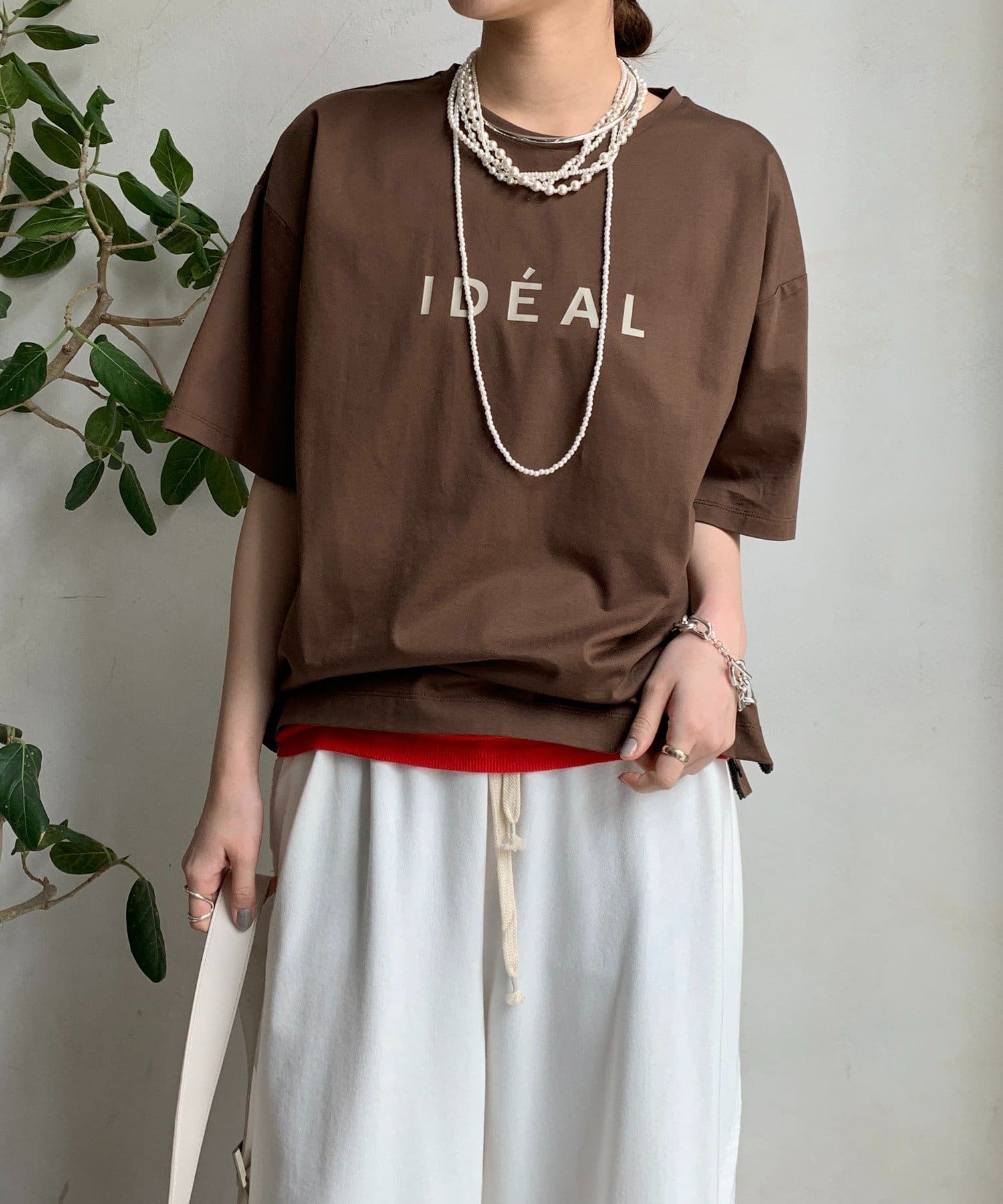 DOUDOU(ドゥドゥ) 【WEB限定】サイドファスナーIDEALロゴTEE