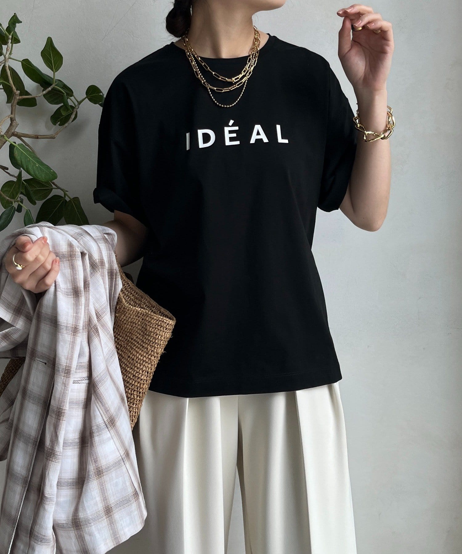 DOUDOU(ドゥドゥ) 【WEB限定】サイドファスナーIDEALロゴTEE