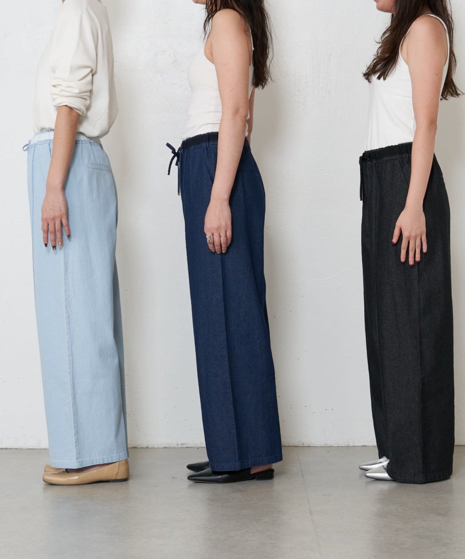 Jena　espace merveilleux(ジェナ　エスパスメルヴェイユ) 【3サイズ展開/オールシーズン◎】デニムイージーパンツ