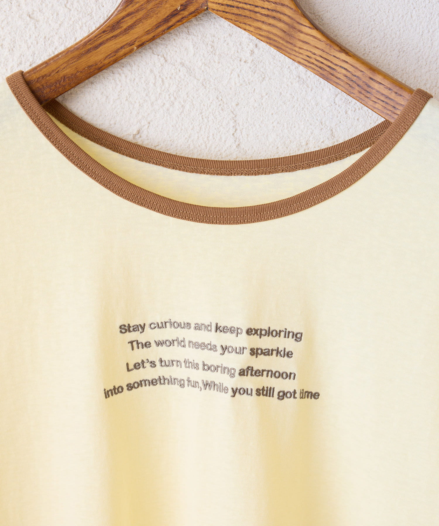 CIAOPANIC TYPY(チャオパニックティピー) シアースラブロゴ刺繍リンガーTee