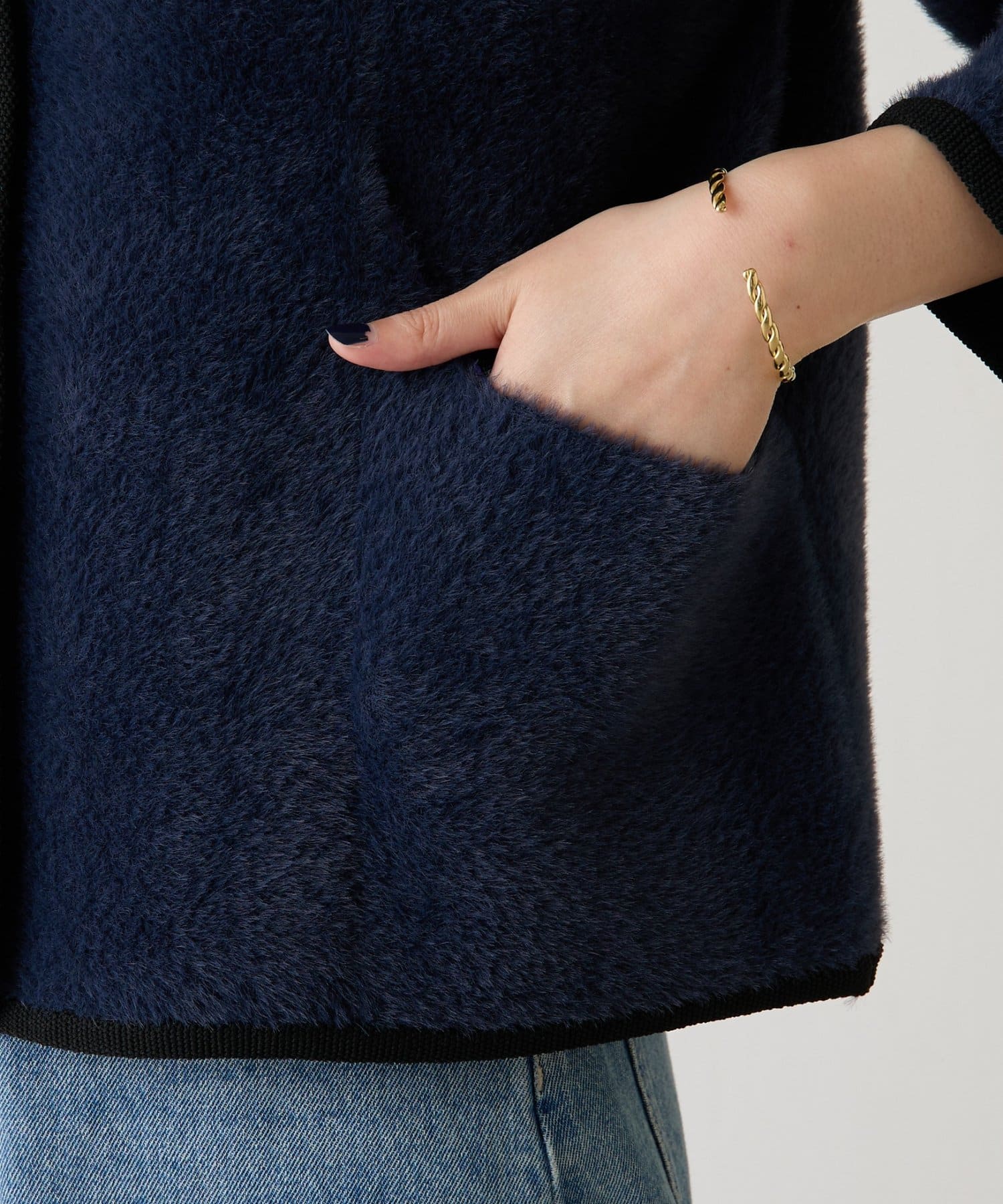 COLLAGE GALLARDAGALANTE(コラージュ ガリャルダガランテ) 【上品見え◎】ミニシャギーカーディガン