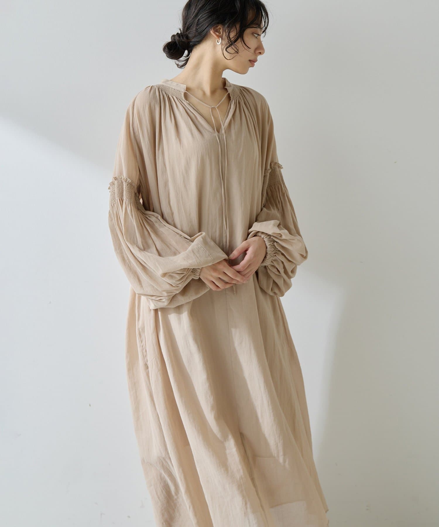 Whim Gazette★美品★コットンシフォンマキシワンピース Whim Gazette（ウィムガゼット）の「コットンシフォンマキシ