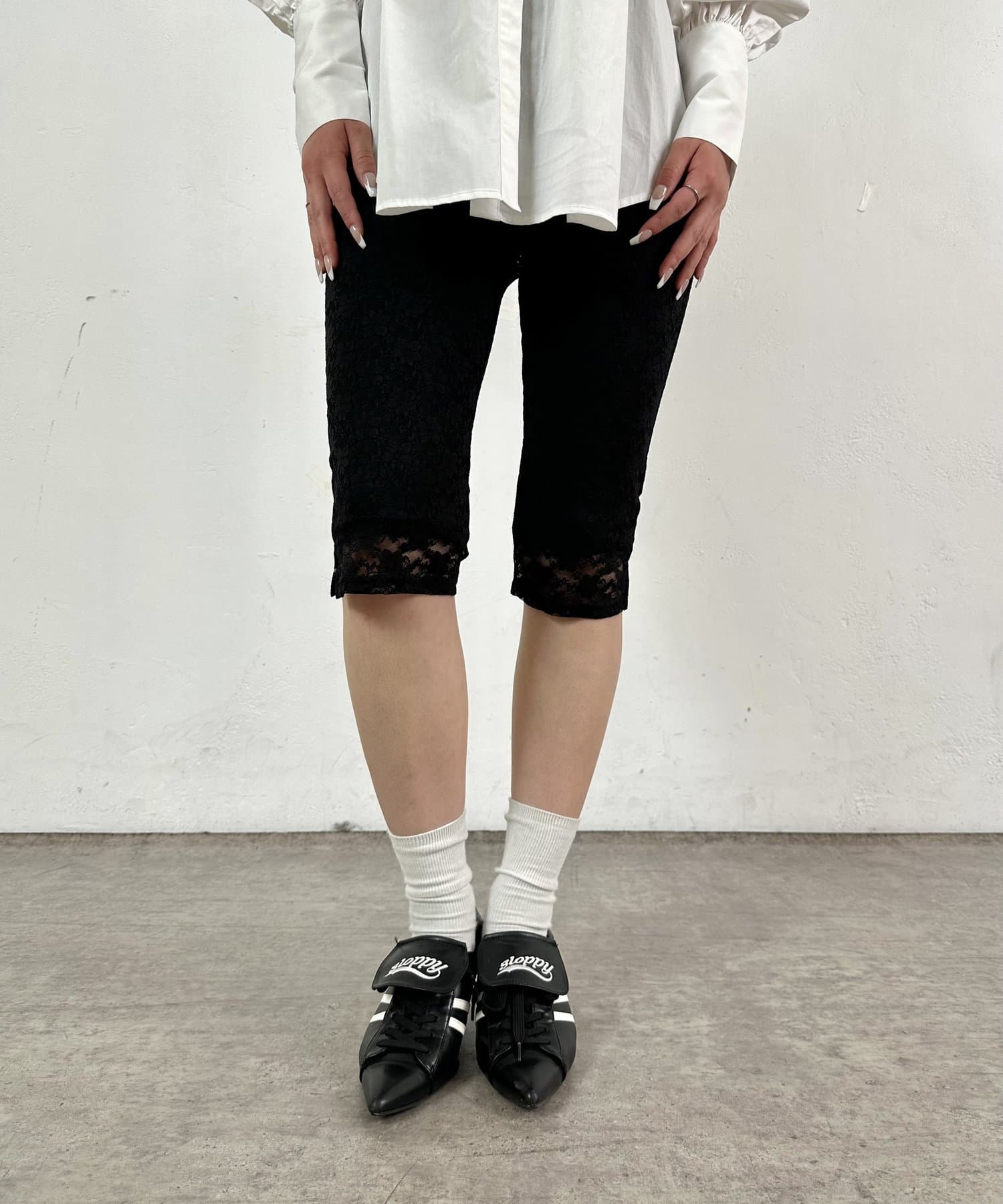 OUTLET(アウトレット) 【WHO'S WHO gallery】レースバイカーパンツ