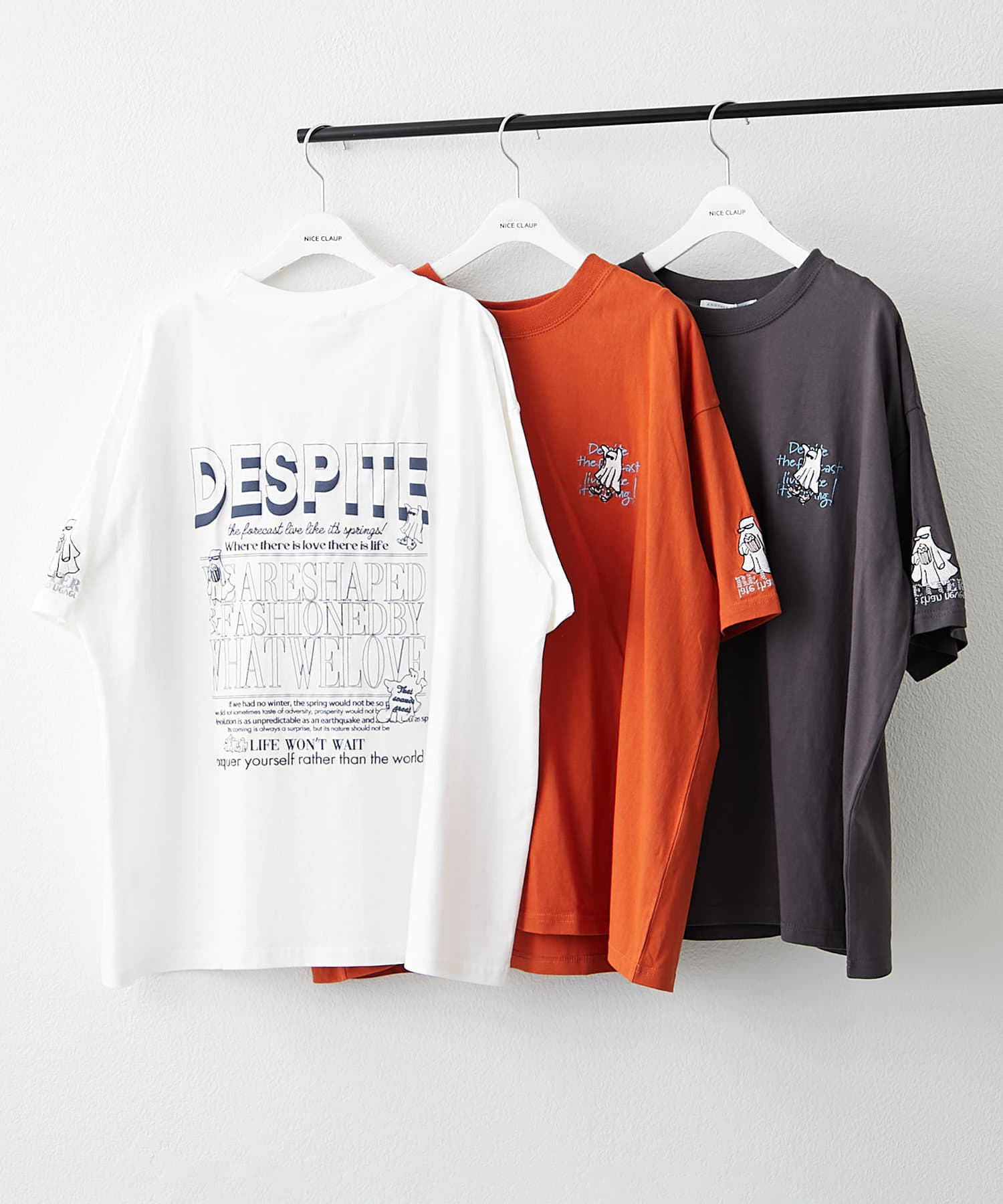 Remind me and forever(リマインドミーアンドフォーエバー) 発泡プリントおばけBIGTシャツ