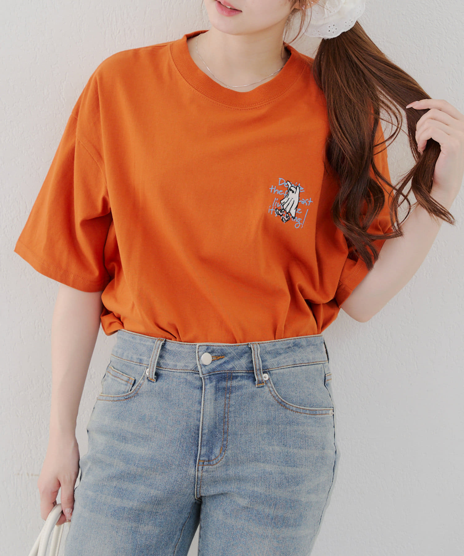 Remind me and forever(リマインドミーアンドフォーエバー) 発泡プリントおばけBIGTシャツ