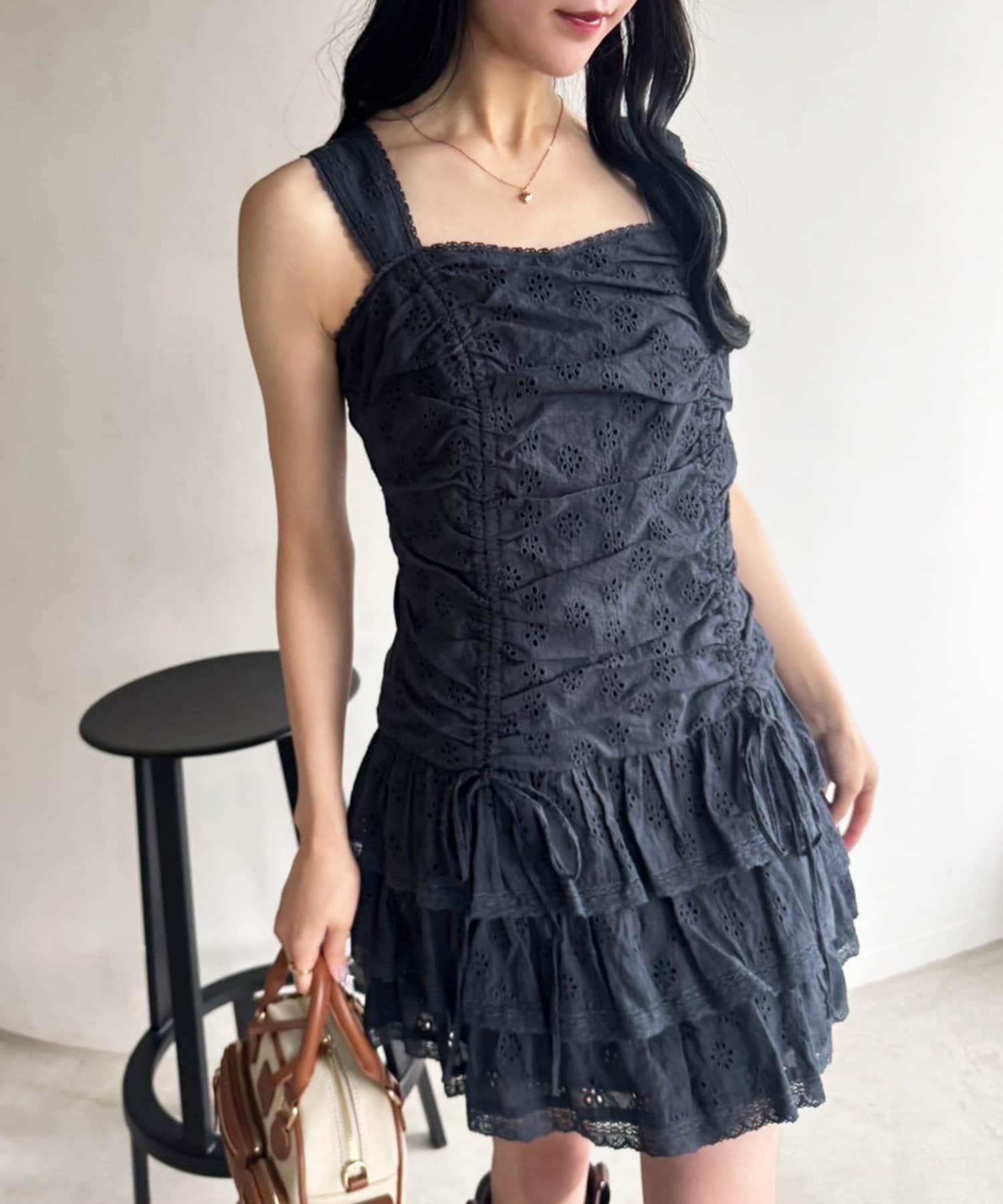 NICE CLAUP / OLIVE des OLIVE OUTLET(ナイスクラップ  / オリーブ デ オリーブ アウトレット) 【one after another】レースチュニック