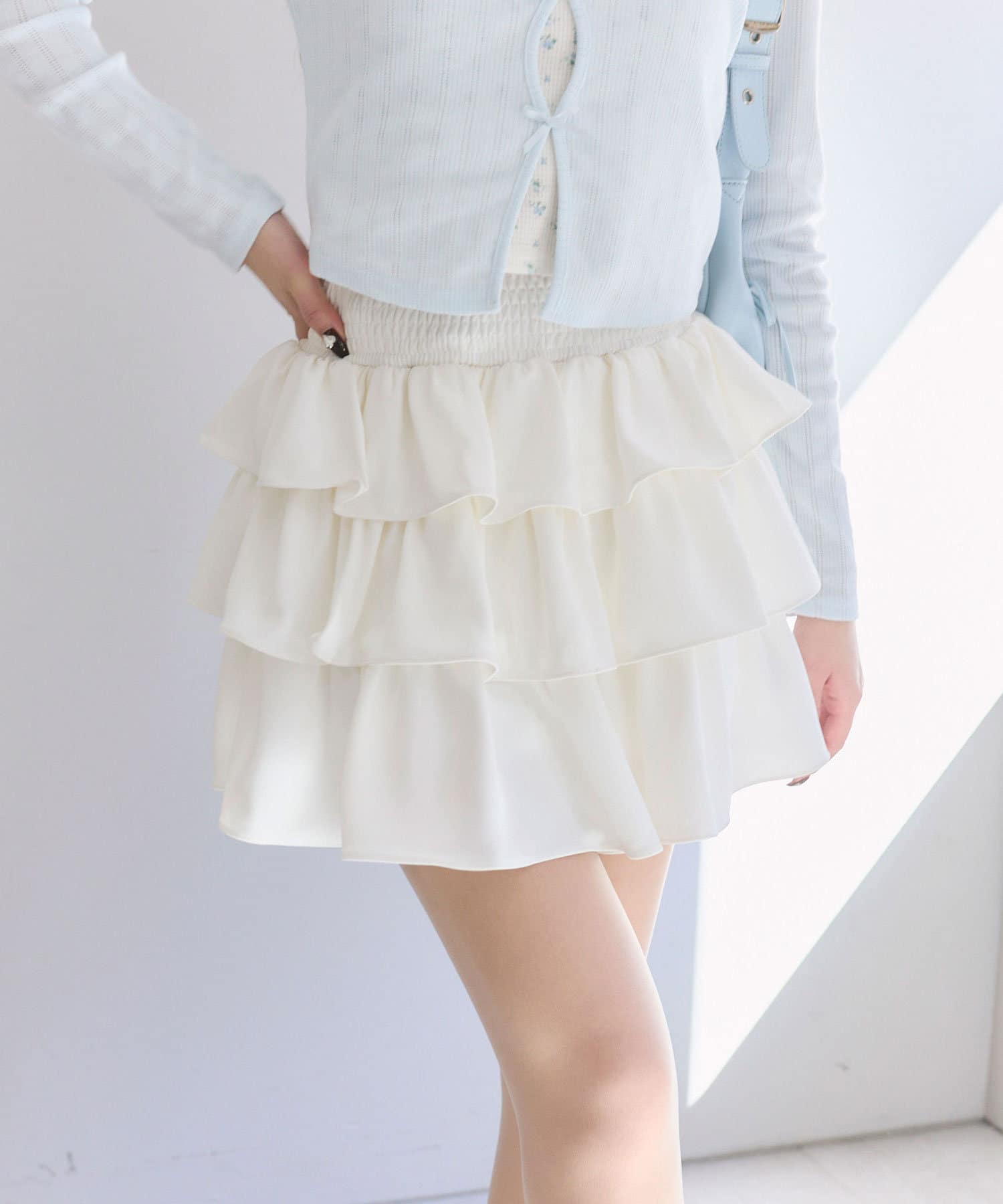 NICE CLAUP / OLIVE des OLIVE OUTLET(ナイスクラップ  / オリーブ デ オリーブ アウトレット) 【OLIVE des OLIVE】ふりふりミニスカート