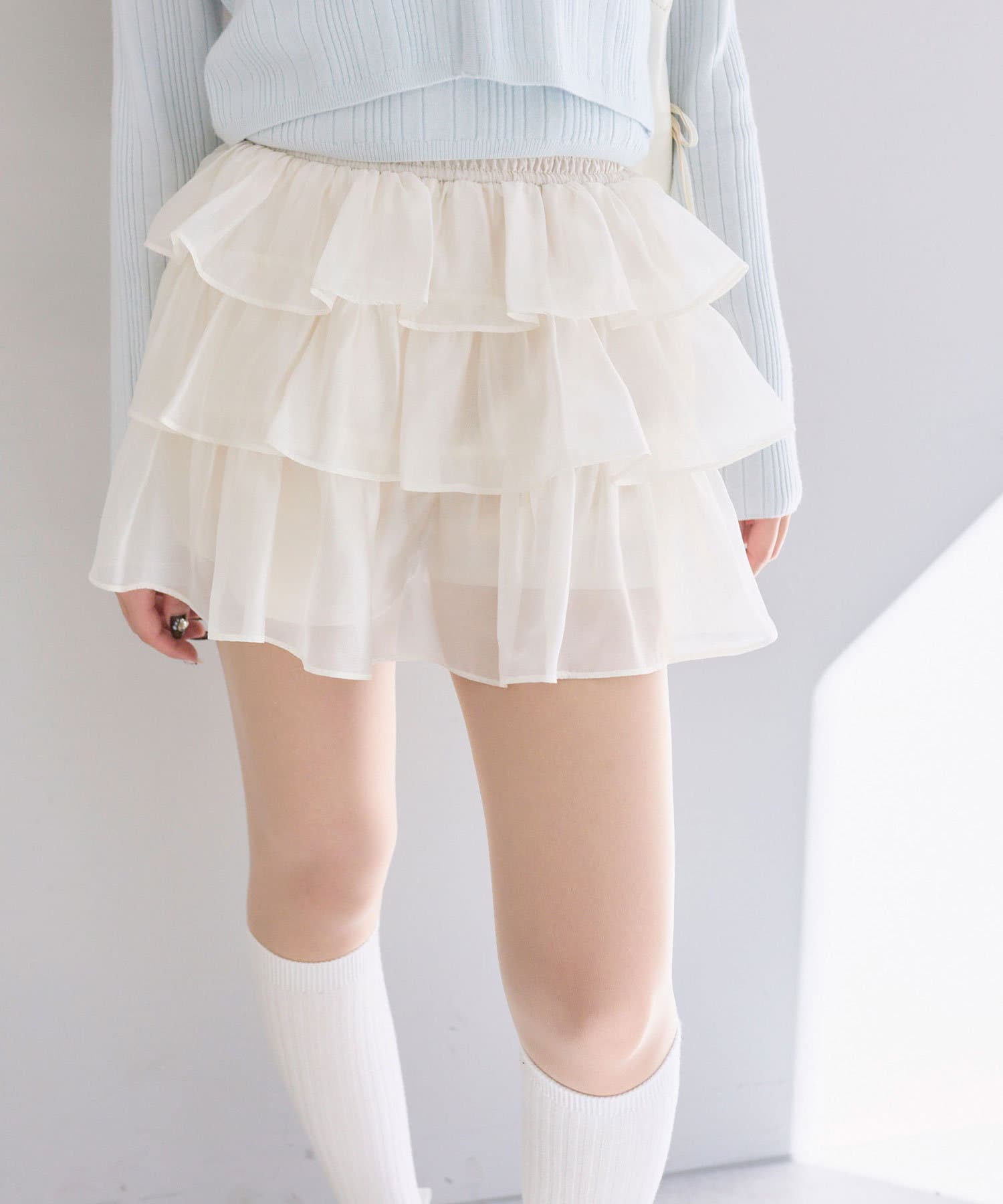 NICE CLAUP / OLIVE des OLIVE OUTLET(ナイスクラップ  / オリーブ デ オリーブ アウトレット) 【OLIVE des OLIVE】ふりふりミニスカート
