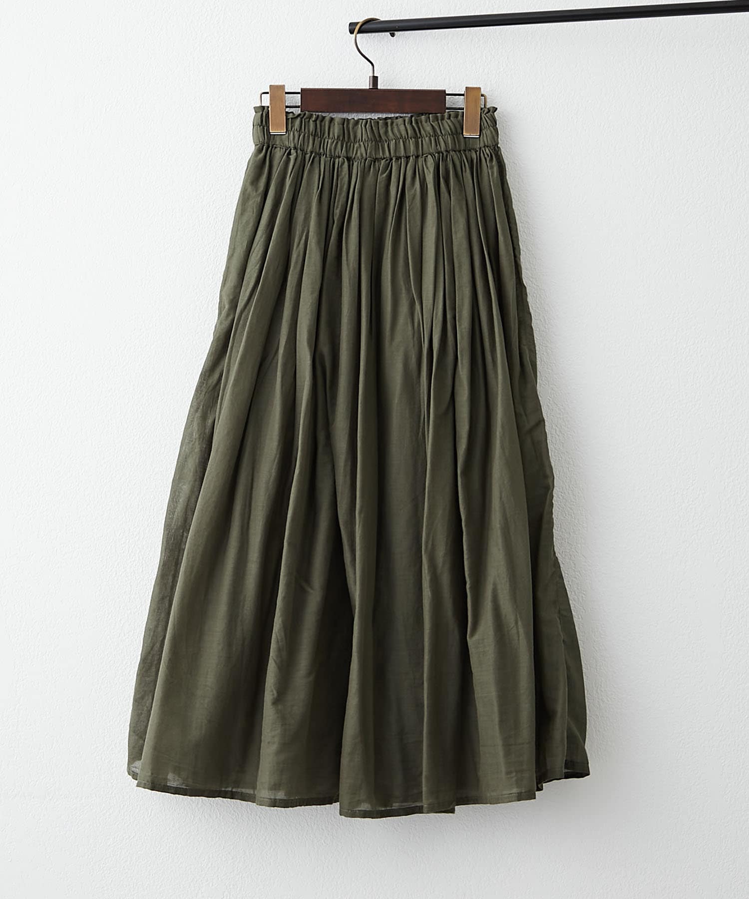 NICE CLAUP / OLIVE des OLIVE OUTLET(ナイスクラップ  / オリーブ デ オリーブ アウトレット) 軽やかに揺れる【RMAF】【NAO】インドコットン使用カラーフレアスカート