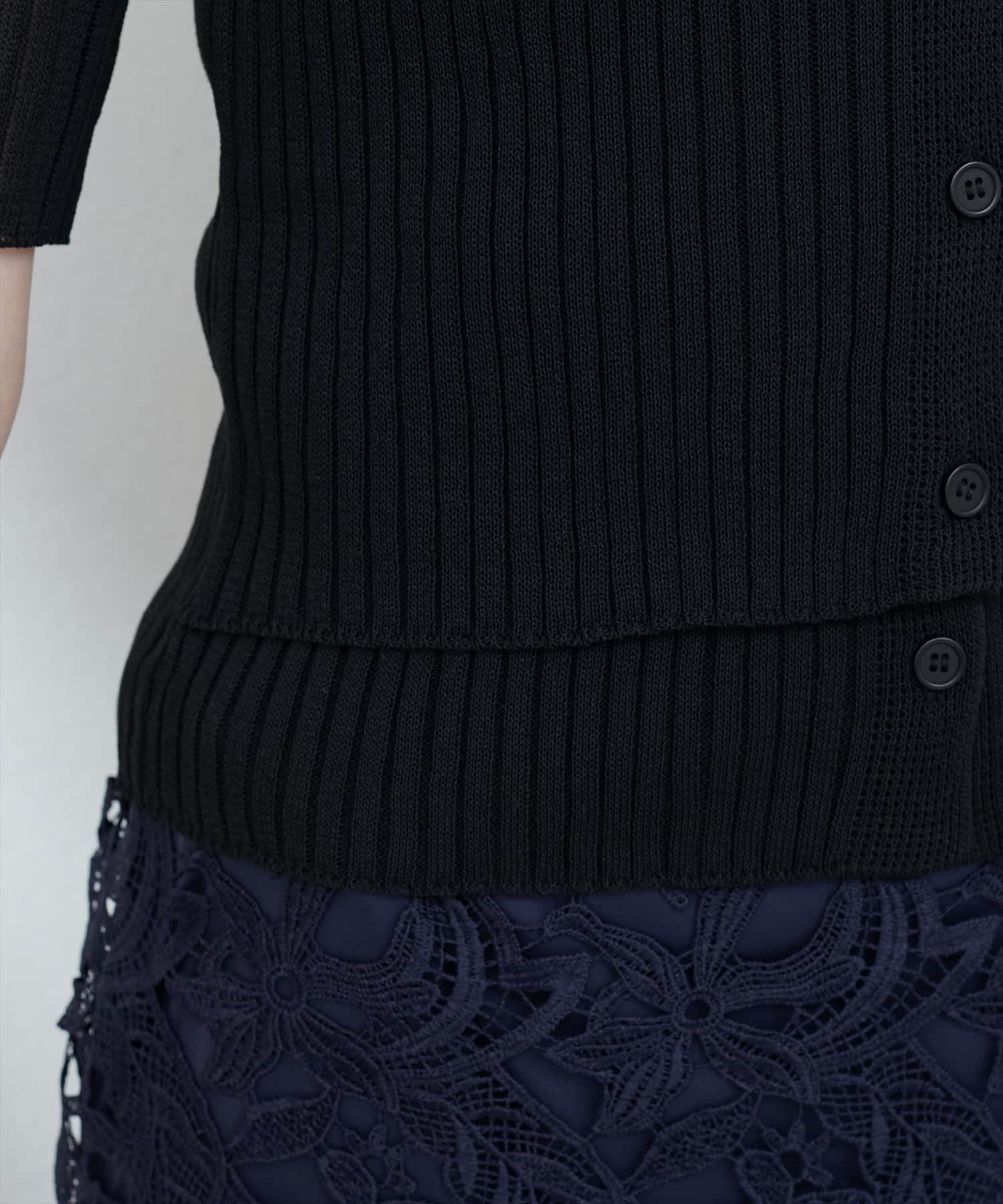 natural couture(ナチュラルクチュール) 【WEB限定】フェイクレイヤードカーデ