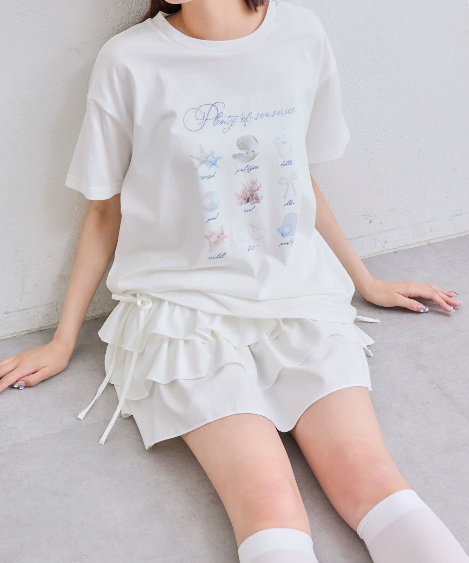 OLIVE des OLIVE(オリーブ デ オリーブ) 【shell Collection】shell Tシャツ