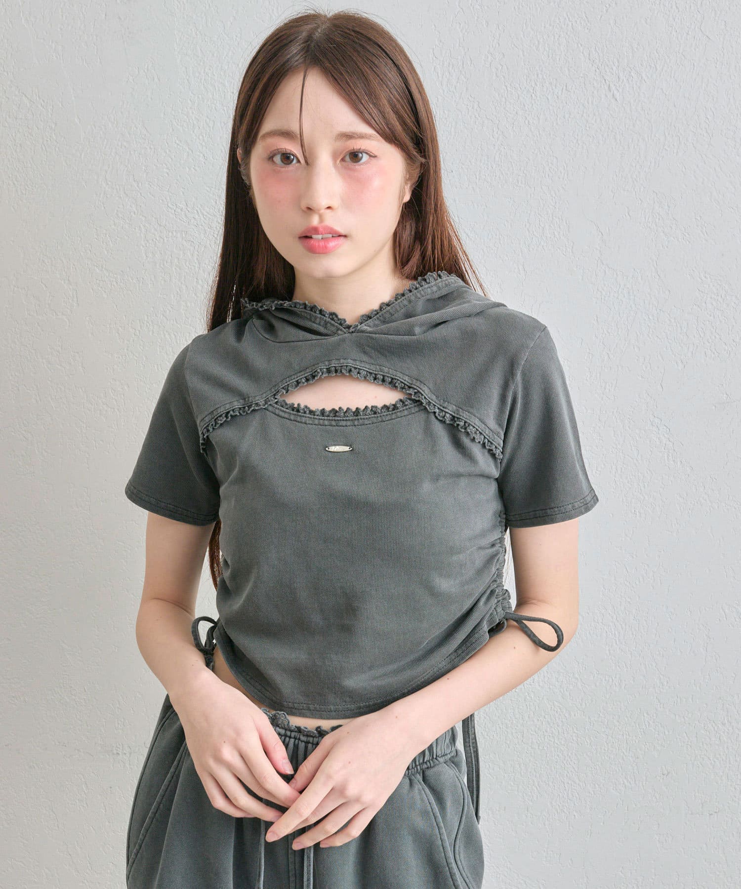 OLIVE des OLIVE(オリーブ デ オリーブ) ピグメントフーディトップス