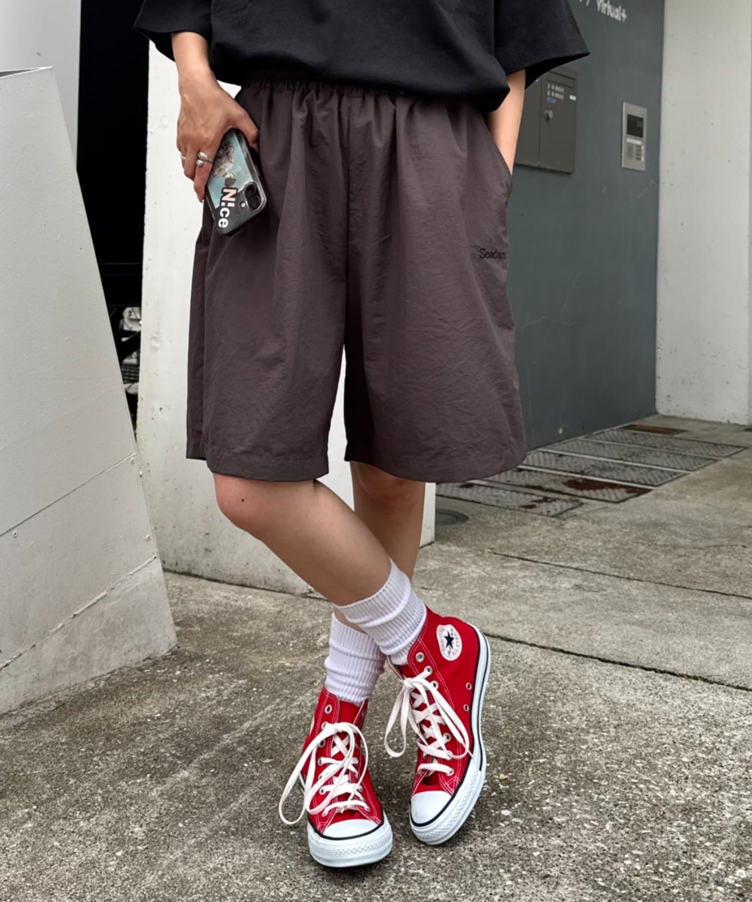 CIAOPANIC TYPY(チャオパニックティピー) 【SEADAM】〈UNISEX〉撥水ナイロンショートパンツ