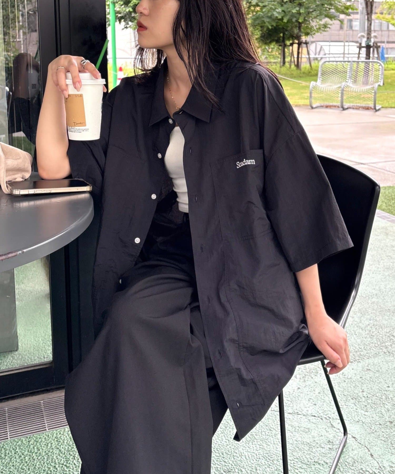 CIAOPANIC TYPY(チャオパニックティピー) 【SEADAM】〈UNISEX〉ビッグポケットルーズシャツ
