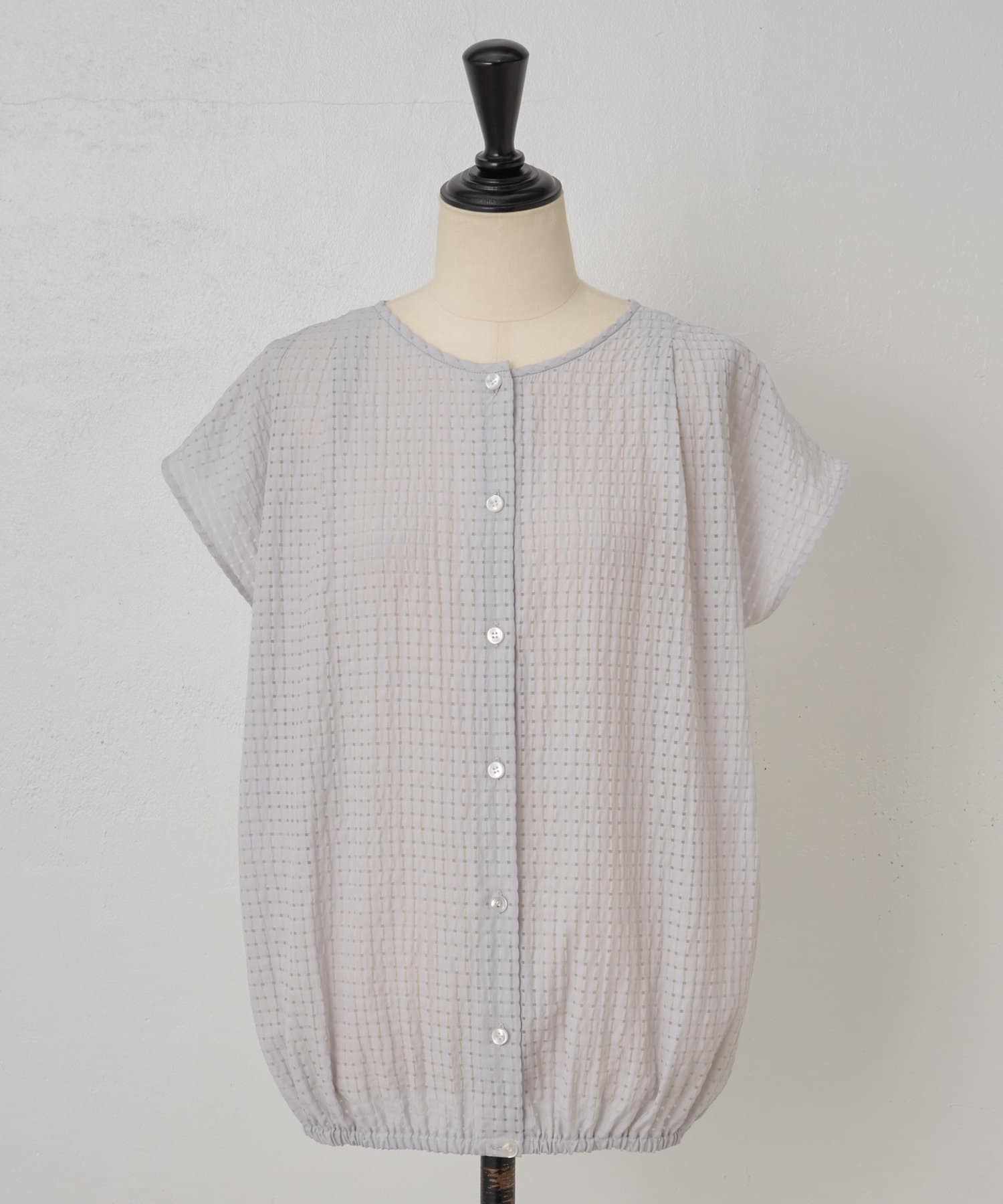 BEARDSLEY(ビアズリー) シアーチェックフレンチブラウス