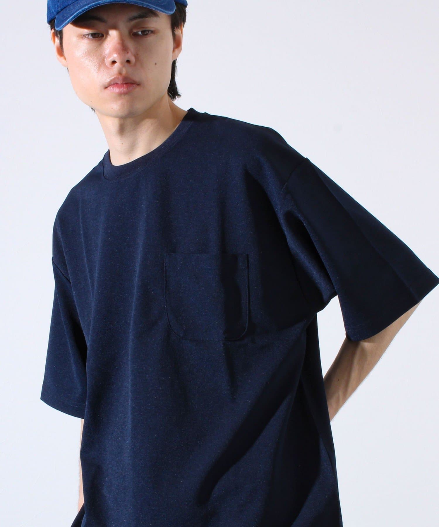 快適機能素材「PERFECTEX/パーフェクテックス」を使用したTシャツ・夏に欲しい機能を兼ね備えたポリエステルカノコTEE・シワになりずらく、シャリ感とさらっとした風合いの生地感・ワイドシルエットか