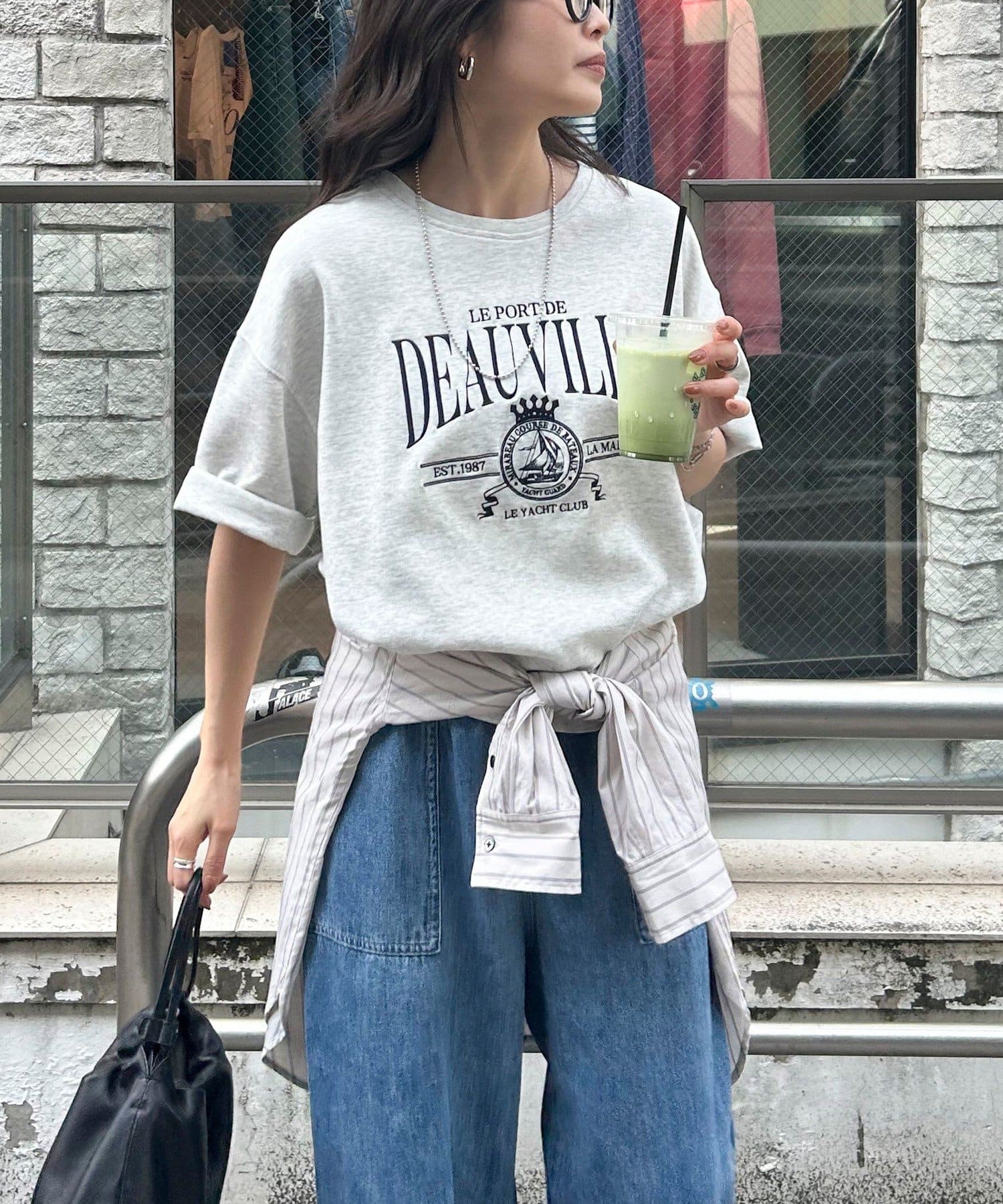 FREDY & GLOSTER(フレディ アンド グロスター) エンブレム刺繍ポンチTシャツプルオーバー